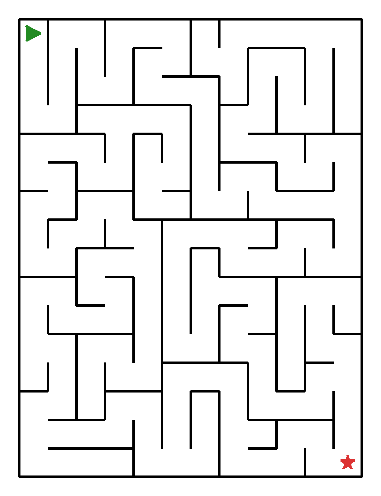 Labyrinth-Rätsel Labyrinth (leicht) für Vorschule aus der Kategorie Labyrinth - kostenlos ausdrucken