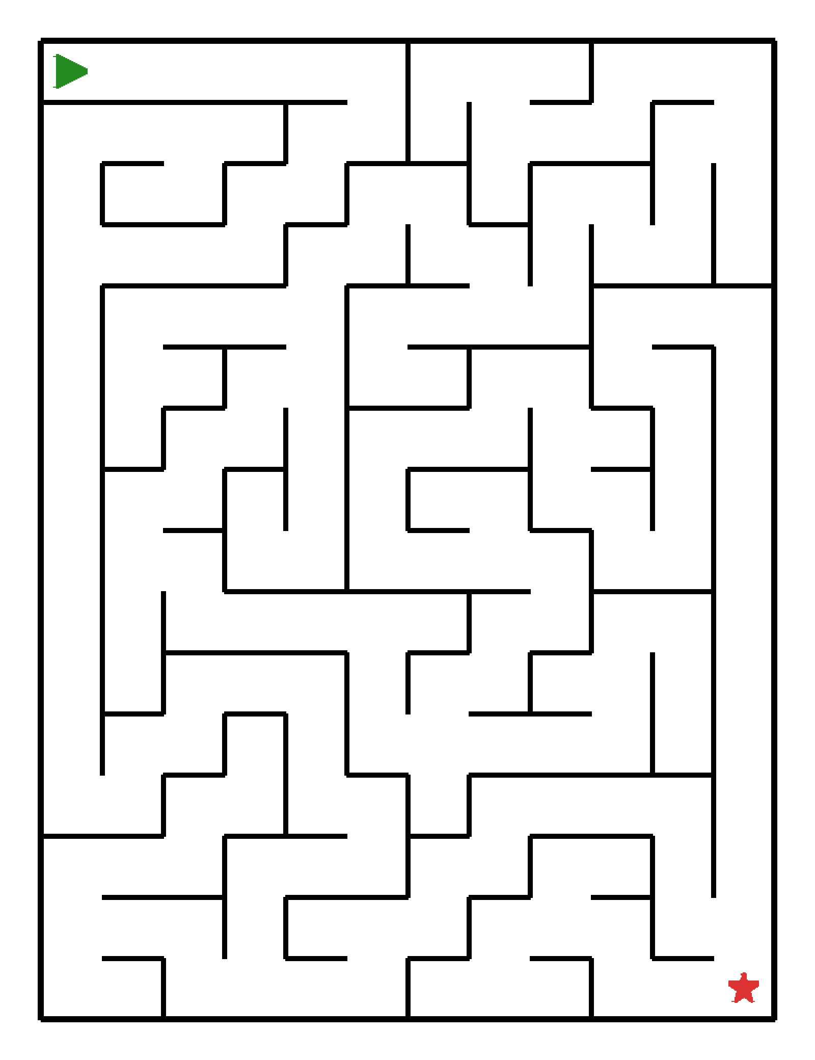 Labyrinth-Rätsel Labyrinth (leicht) für Vorschule aus der Kategorie Labyrinth - kostenlos ausdrucken