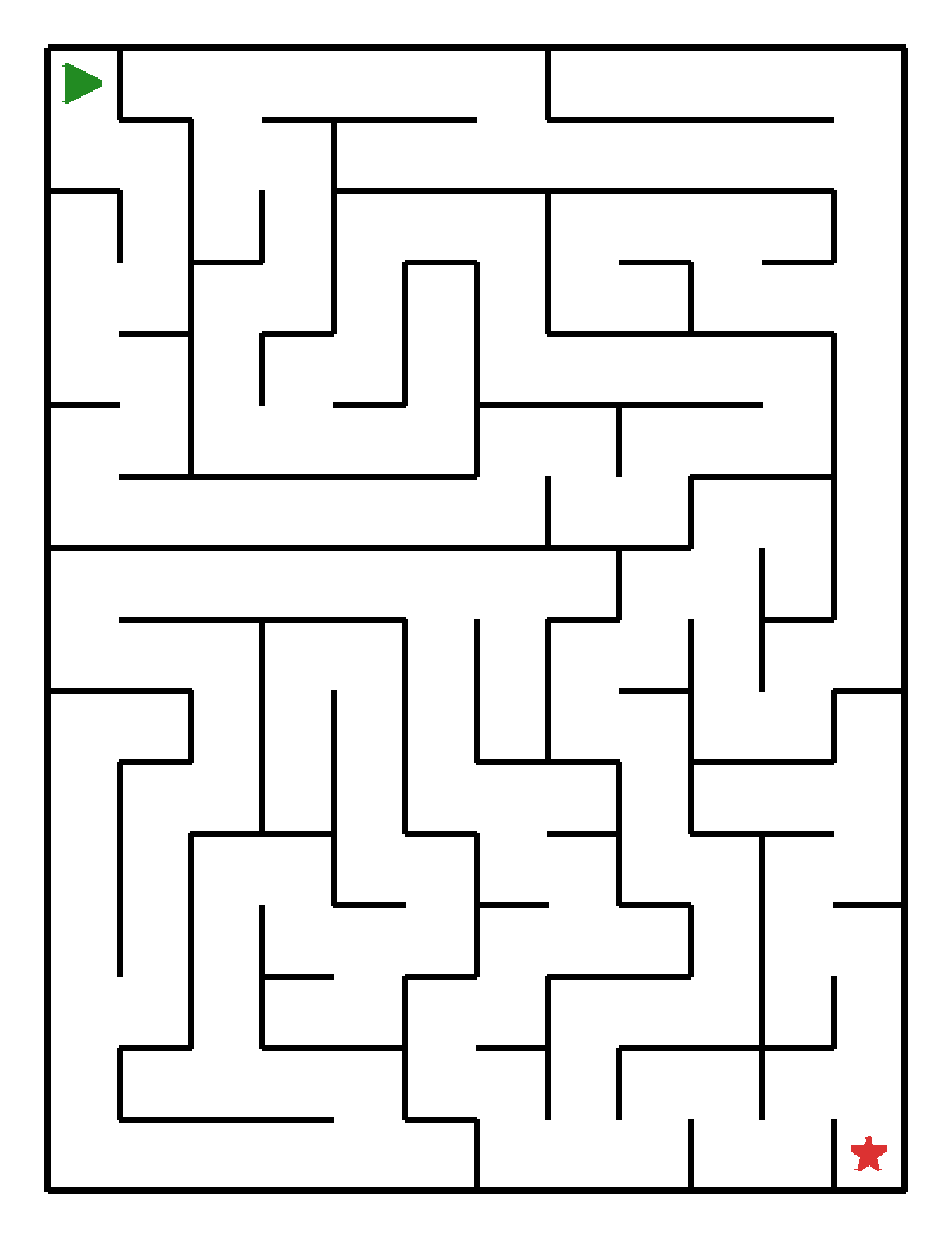 Labyrinth-Rätsel Labyrinth (leicht) für Vorschule aus der Kategorie Labyrinth - kostenlos ausdrucken