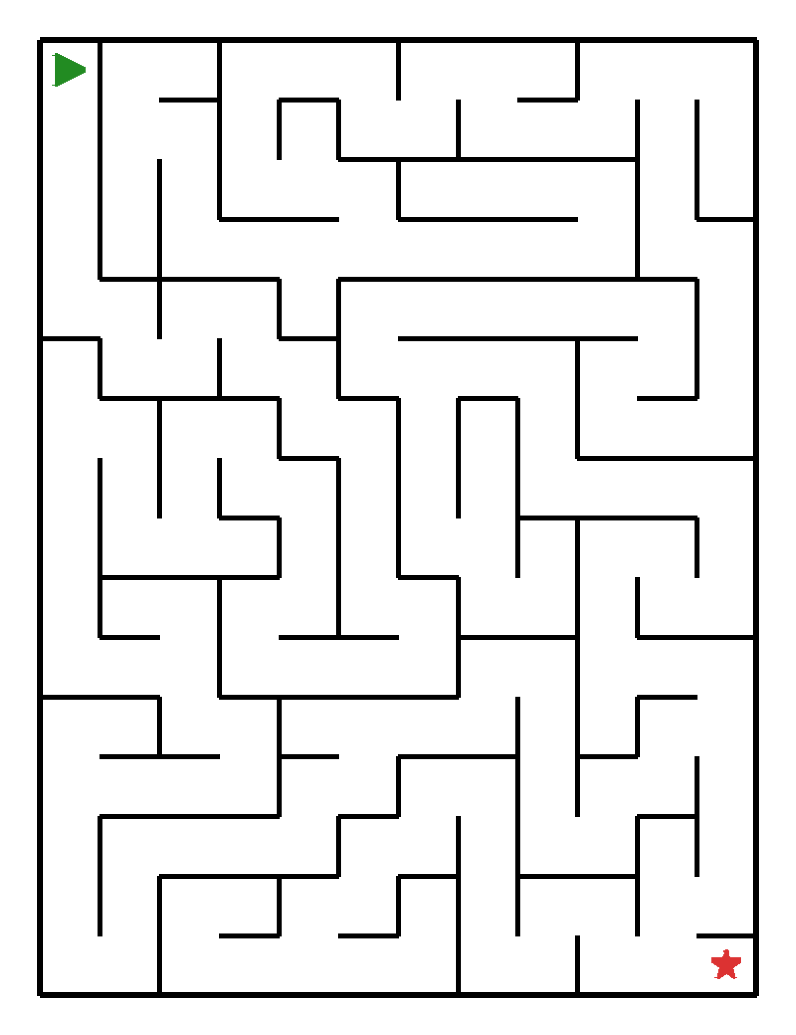 Labyrinth-Rätsel Labyrinth (leicht) für Vorschule aus der Kategorie Labyrinth - kostenlos ausdrucken