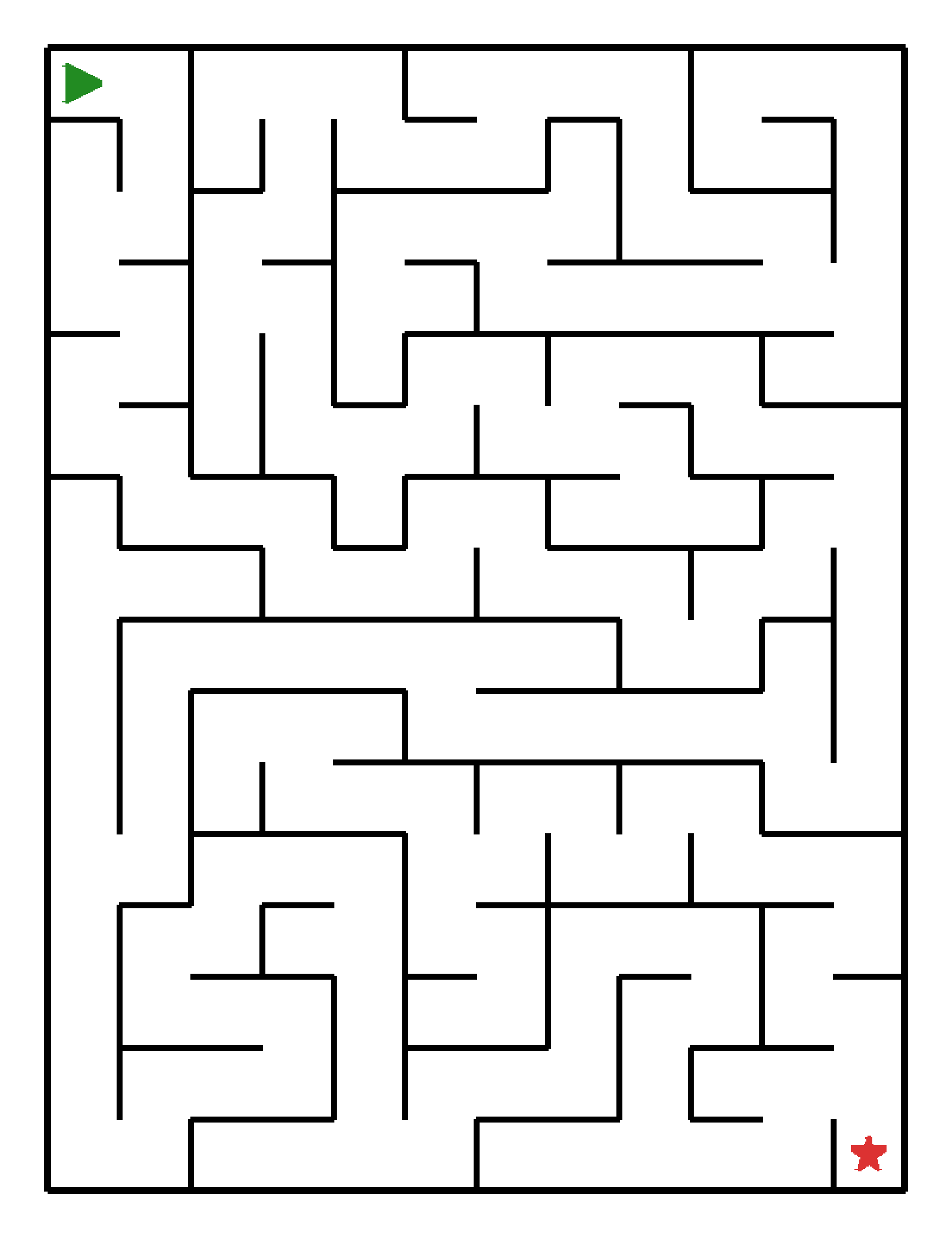 Labyrinth-Rätsel Labyrinth (leicht) für Vorschule aus der Kategorie Labyrinth - kostenlos ausdrucken