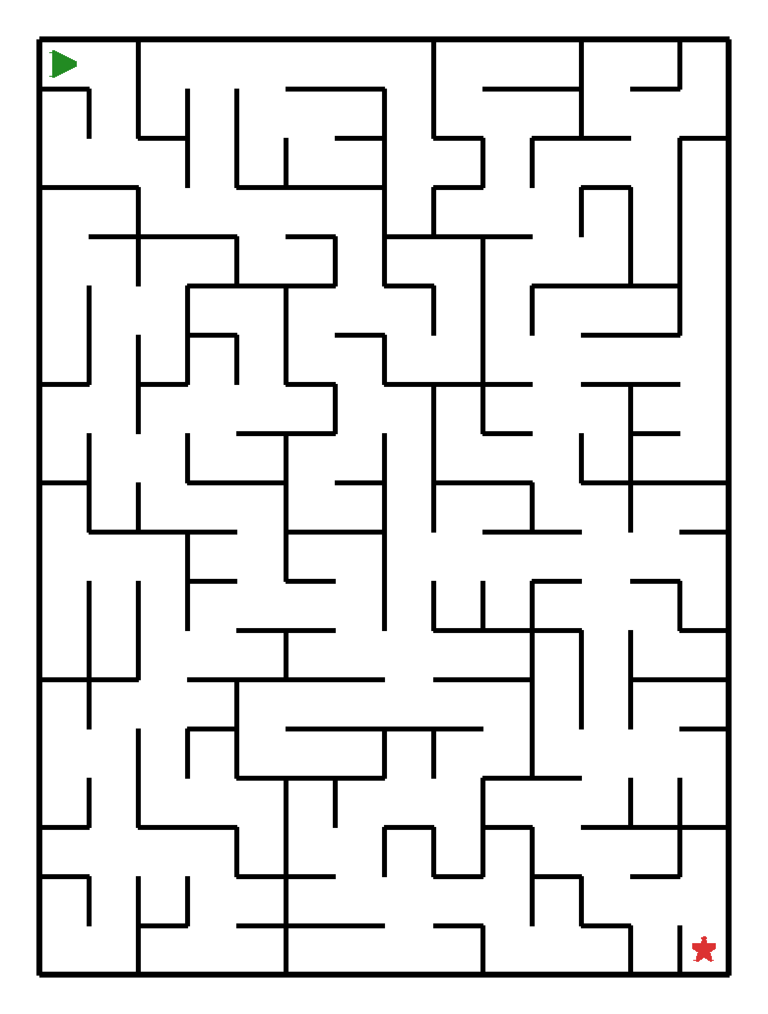 Labyrinth-Rätsel Labyrinth (mittel) für Vorschule aus der Kategorie Labyrinth - kostenlos ausdrucken