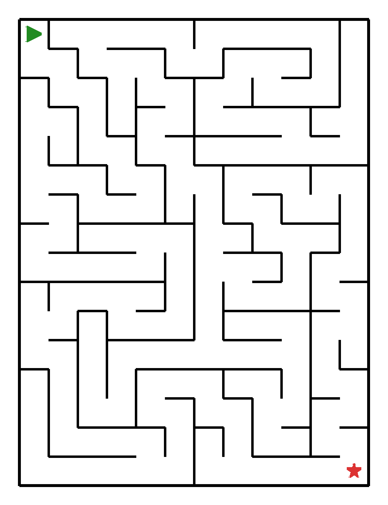 Labyrinth-Rätsel Labyrinth (leicht) für Vorschule aus der Kategorie Labyrinth - kostenlos ausdrucken