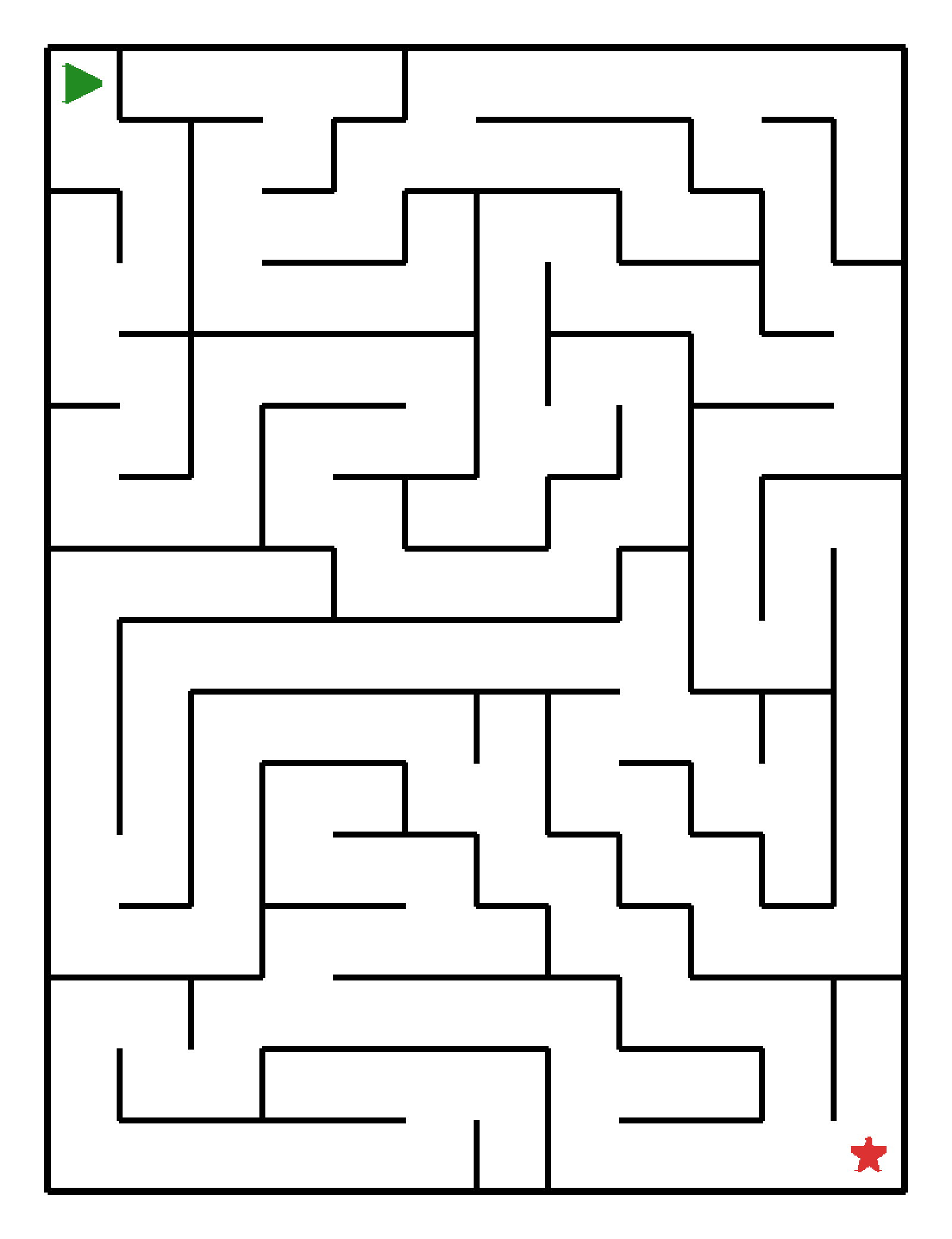 Labyrinth-Rätsel Labyrinth (leicht) für Vorschule aus der Kategorie Labyrinth - kostenlos ausdrucken