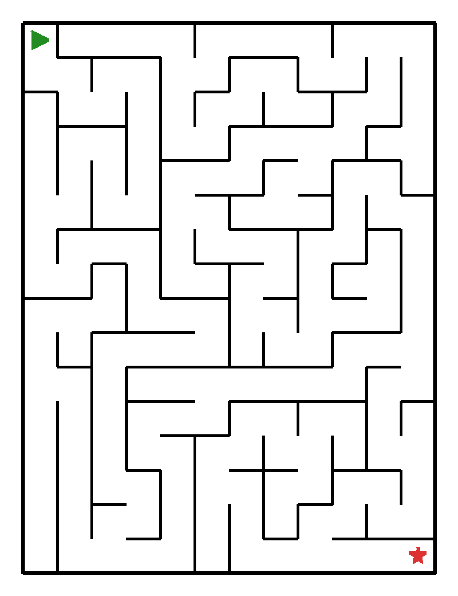 Labyrinth-Rätsel Labyrinth (leicht) für Vorschule aus der Kategorie Labyrinth - kostenlos ausdrucken