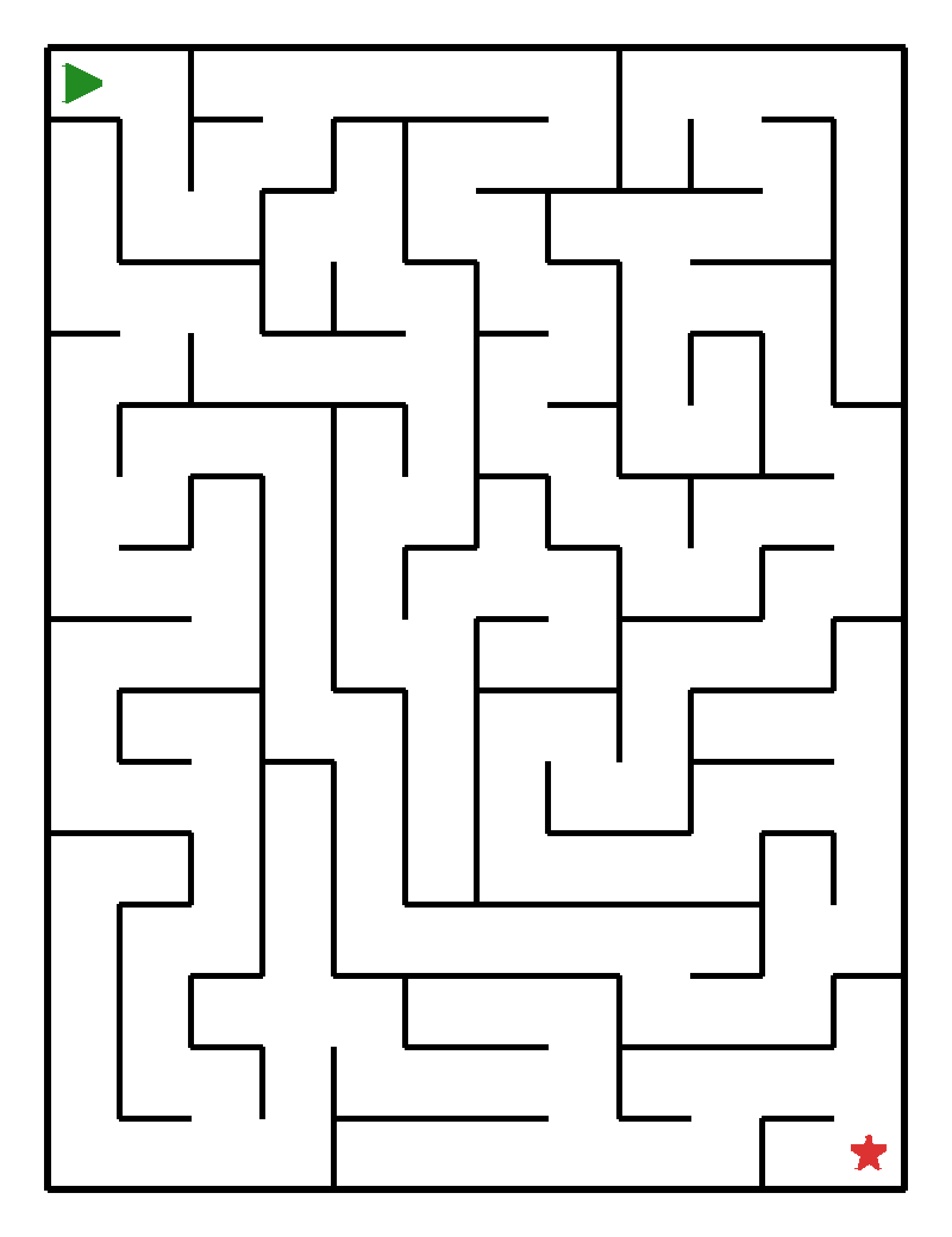 Labyrinth-Rätsel Labyrinth (leicht) für Vorschule aus der Kategorie Labyrinth - kostenlos ausdrucken