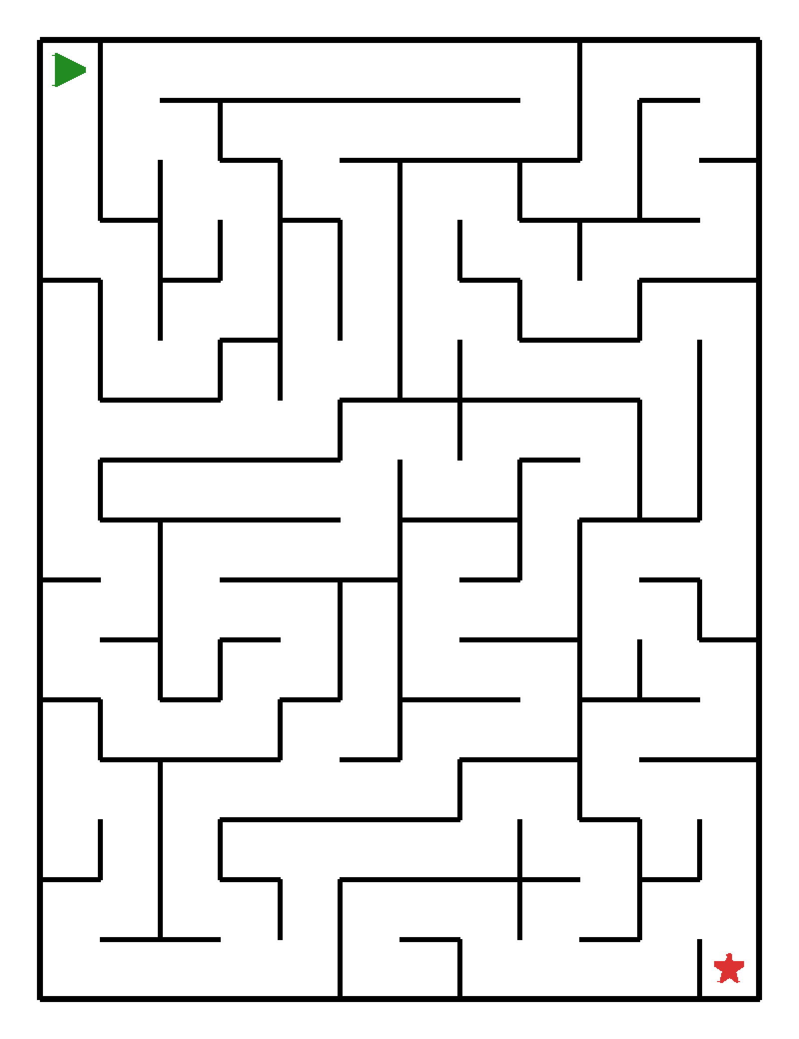 Labyrinth-Rätsel Labyrinth (leicht) für Vorschule aus der Kategorie Labyrinth - kostenlos ausdrucken