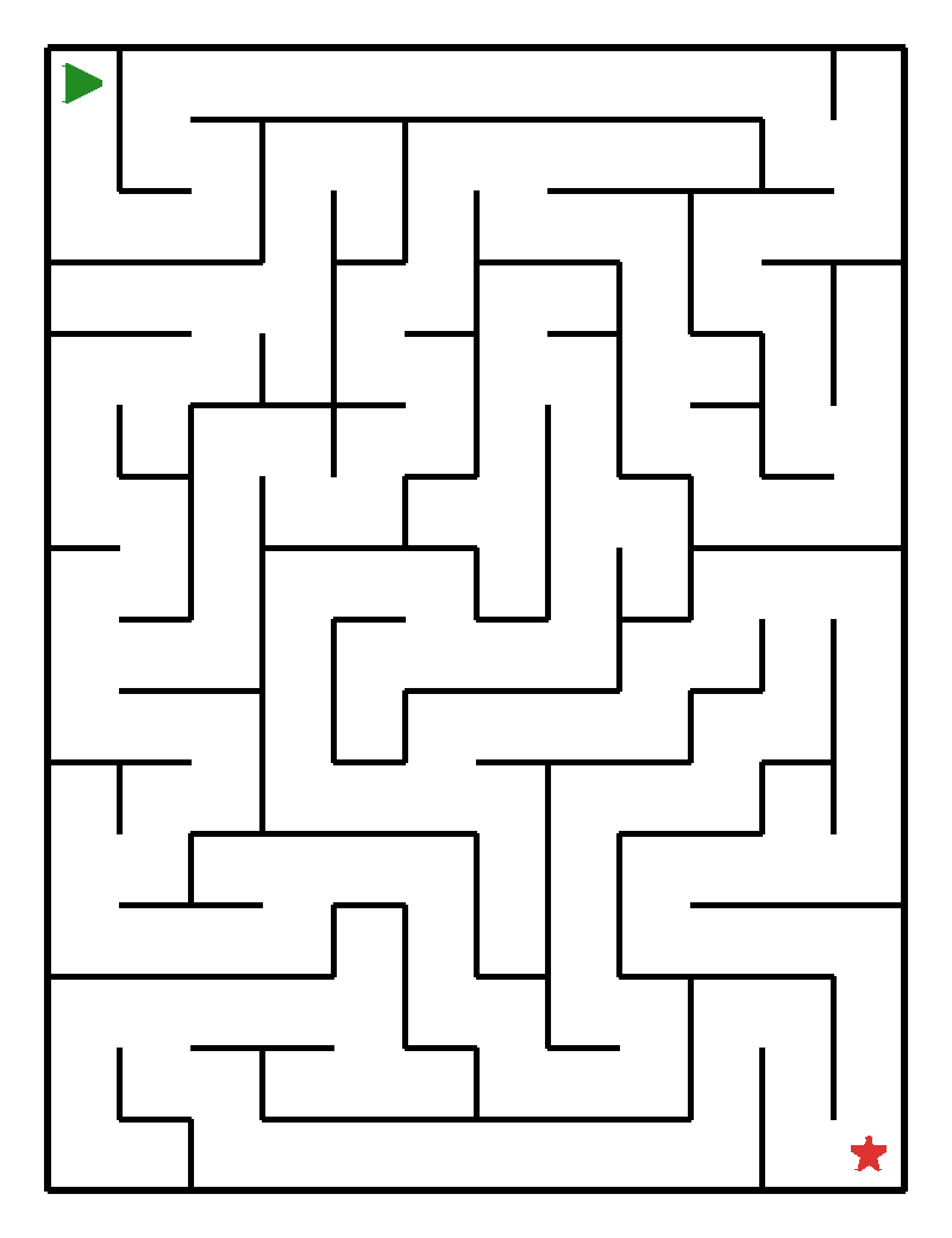 Labyrinth-Rätsel Labyrinth (leicht) für Vorschule aus der Kategorie Labyrinth - kostenlos ausdrucken