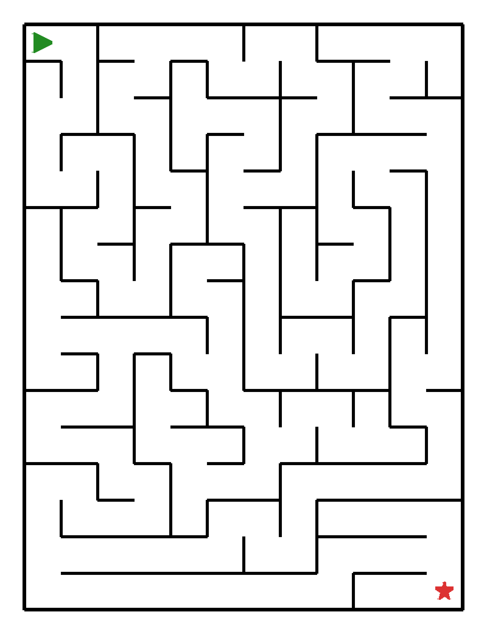 Labyrinth-Rätsel Labyrinth (leicht) für Vorschule aus der Kategorie Labyrinth - kostenlos ausdrucken