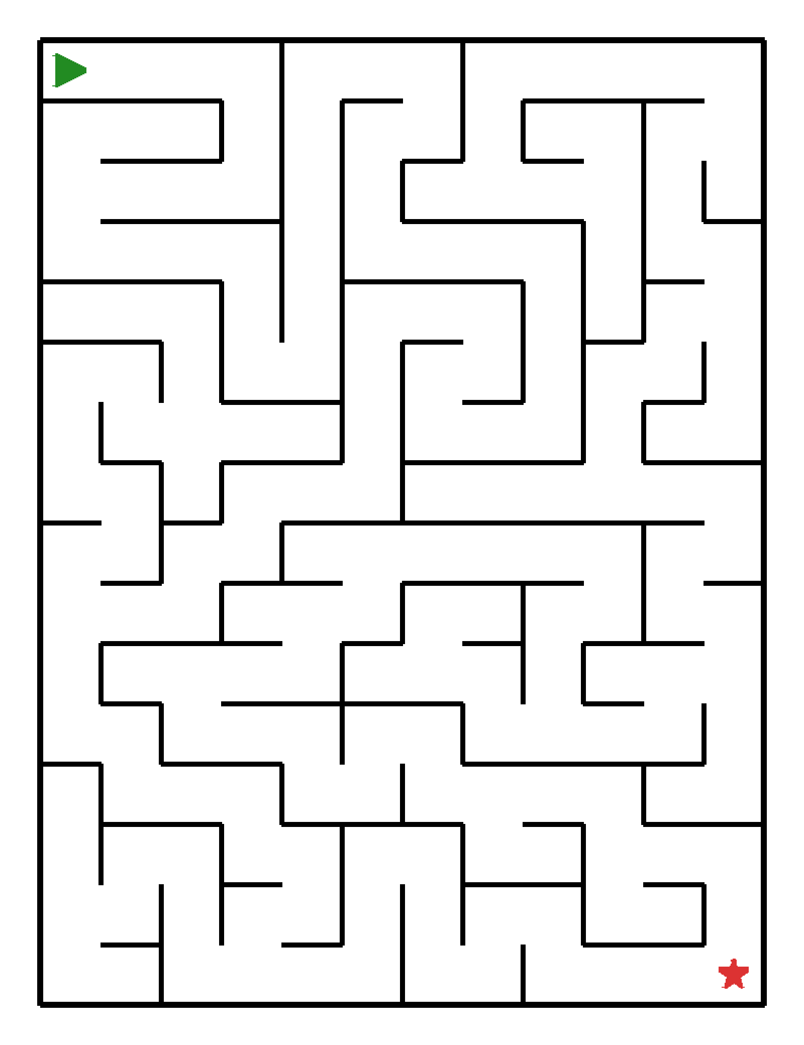 Labyrinth-Rätsel Labyrinth (leicht) für Vorschule aus der Kategorie Labyrinth - kostenlos ausdrucken