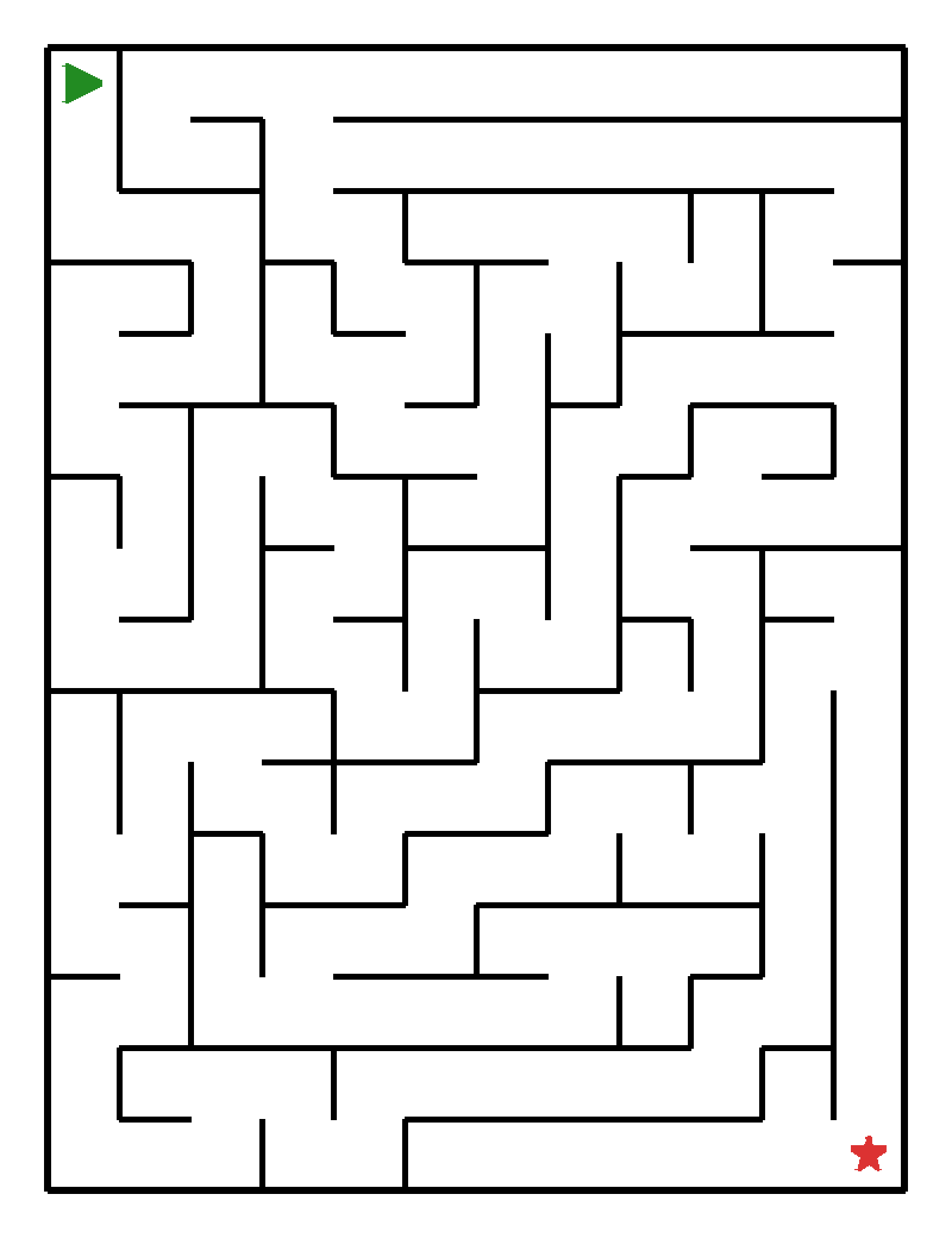 Labyrinth-Rätsel Labyrinth (leicht) für Vorschule aus der Kategorie Labyrinth - kostenlos ausdrucken