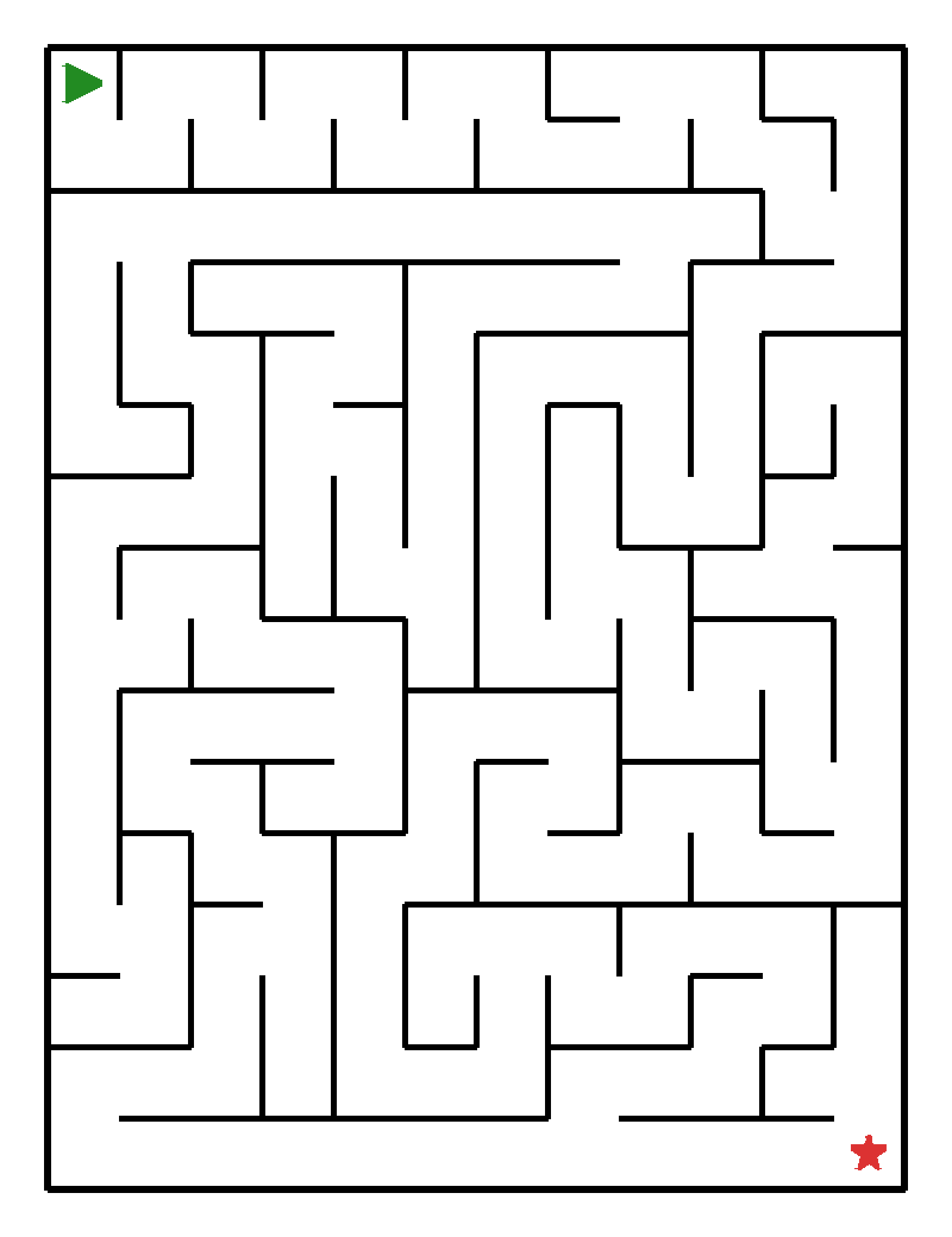 Labyrinth-Rätsel Labyrinth (leicht) für Vorschule aus der Kategorie Labyrinth - kostenlos ausdrucken