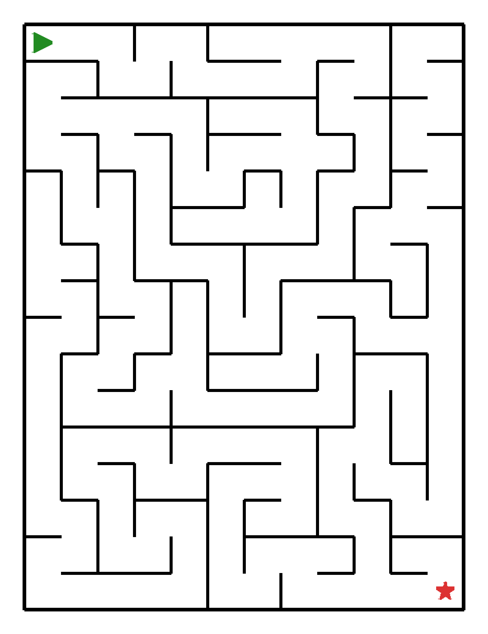 Labyrinth-Rätsel Labyrinth (leicht) für Vorschule aus der Kategorie Labyrinth - kostenlos ausdrucken