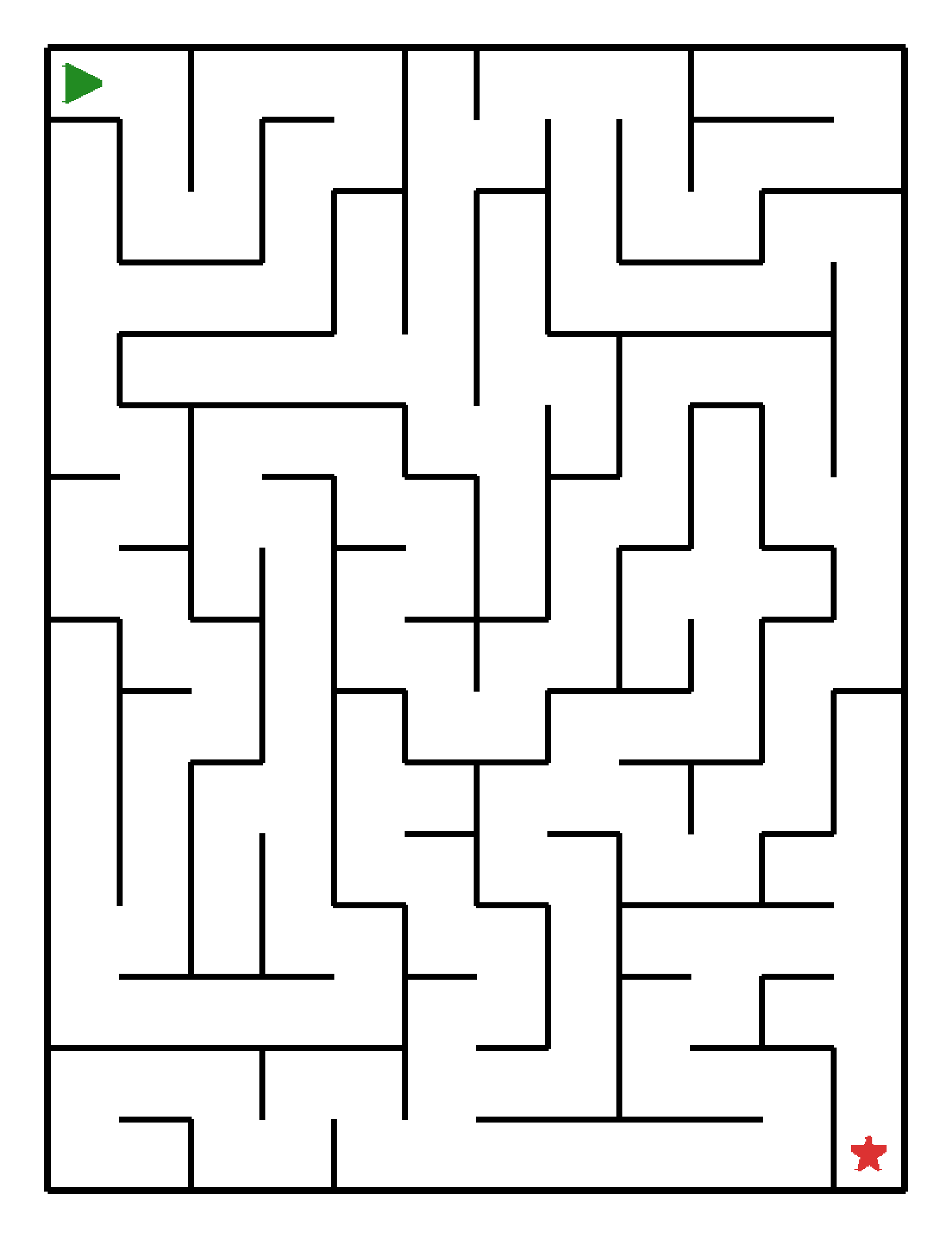 Labyrinth-Rätsel Labyrinth (leicht) für Vorschule aus der Kategorie Labyrinth - kostenlos ausdrucken