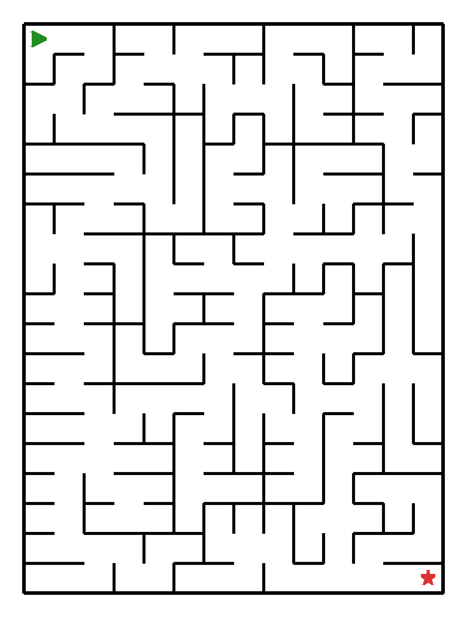 Labyrinth-Rätsel Labyrinth (mittel) für Vorschule aus der Kategorie Labyrinth - kostenlos ausdrucken