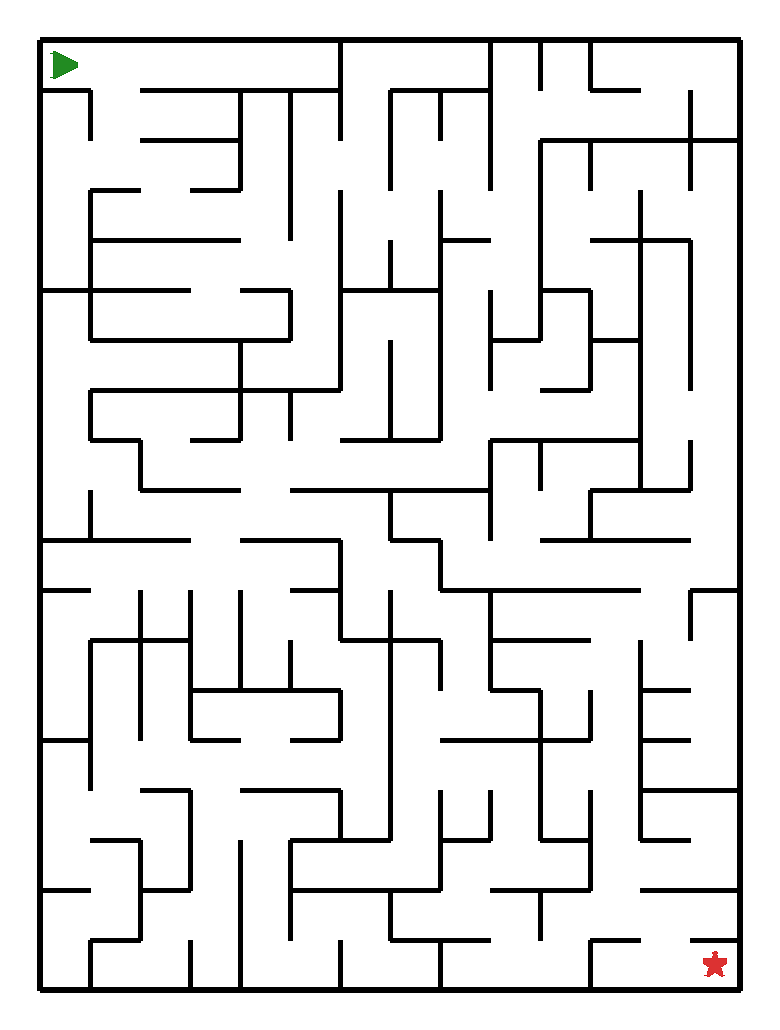 Labyrinth-Rätsel Labyrinth (mittel) für Vorschule aus der Kategorie Labyrinth - kostenlos ausdrucken