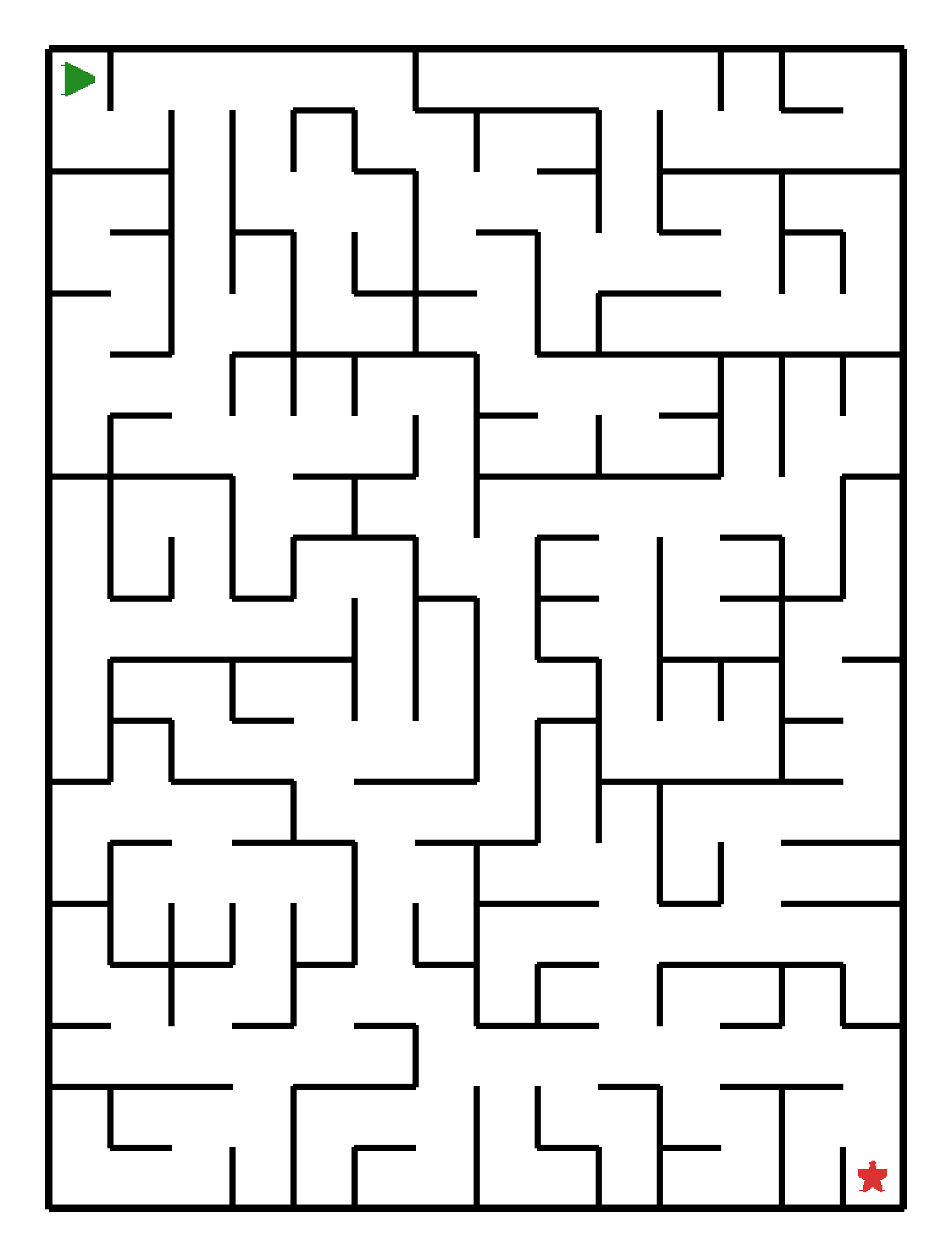 Labyrinth-Rätsel Labyrinth (mittel) für Vorschule aus der Kategorie Labyrinth - kostenlos ausdrucken