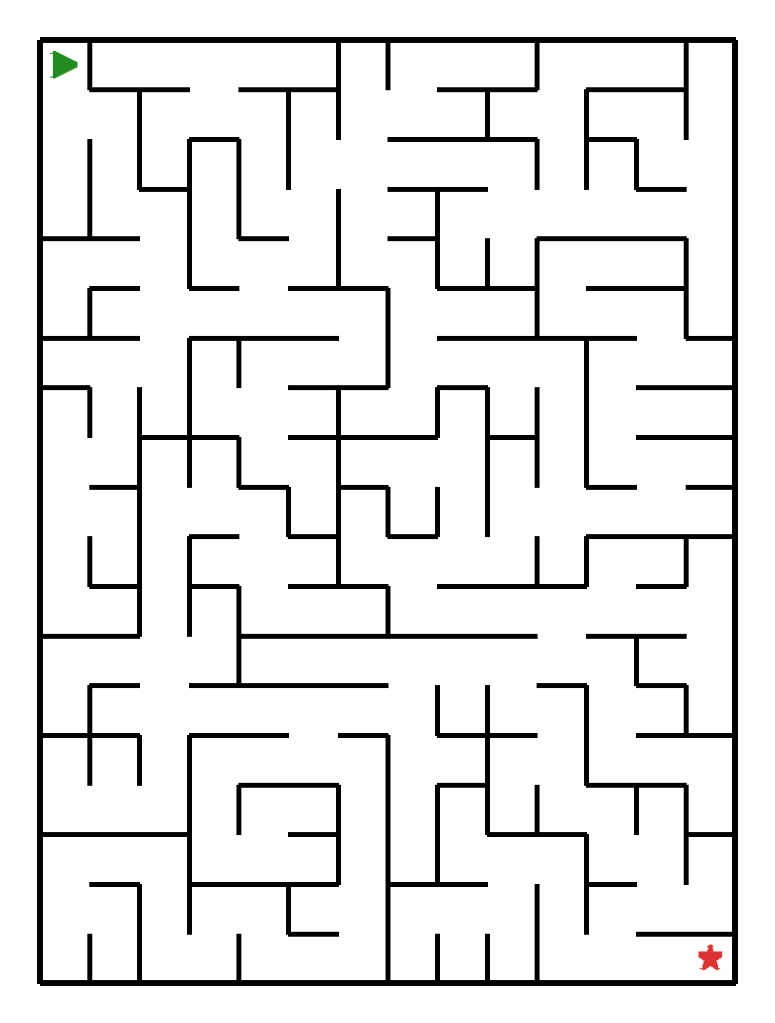 Labyrinth-Rätsel Labyrinth (mittel) für Vorschule aus der Kategorie Labyrinth - kostenlos ausdrucken