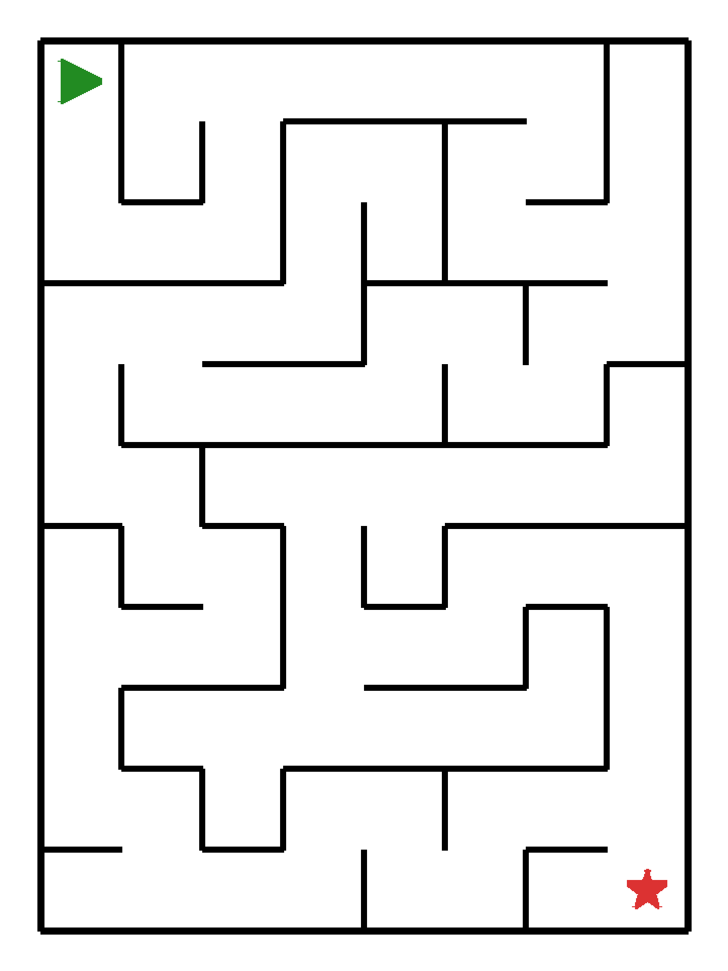 Labyrinth-Rätsel Labyrinth (leicht) für Vorschule aus der Kategorie Labyrinth - kostenlos ausdrucken