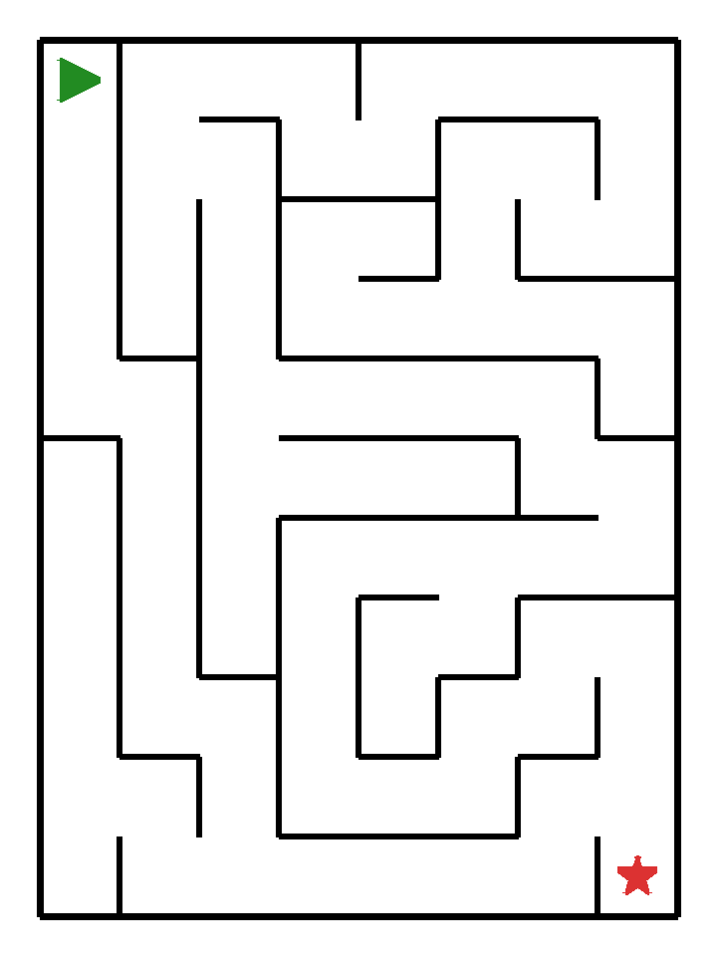 Labyrinth-Rätsel Labyrinth (leicht) für Vorschule aus der Kategorie Labyrinth - kostenlos ausdrucken