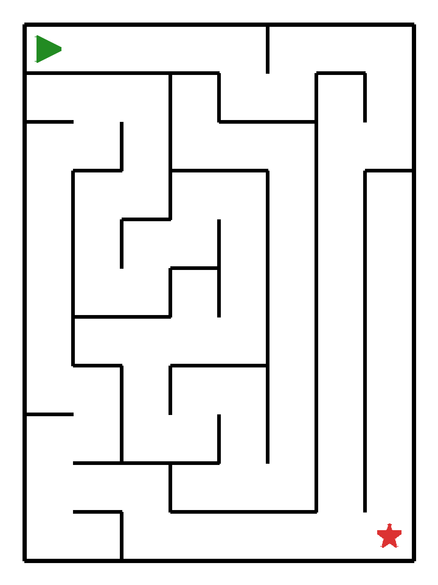 Labyrinth-Rätsel Labyrinth (leicht) für Vorschule aus der Kategorie Labyrinth - kostenlos ausdrucken