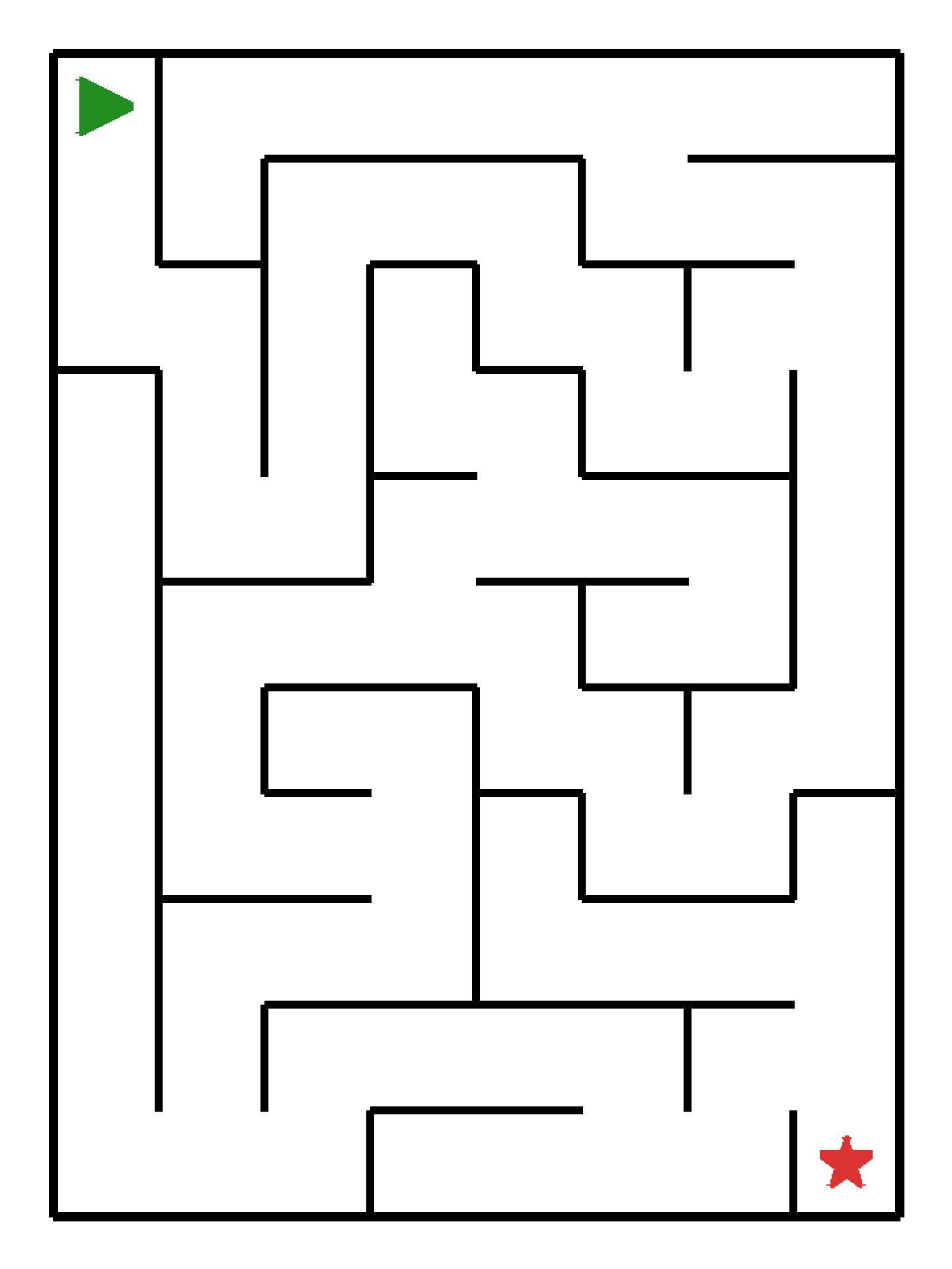 Labyrinth-Rätsel Labyrinth (leicht) für Vorschule aus der Kategorie Labyrinth - kostenlos ausdrucken