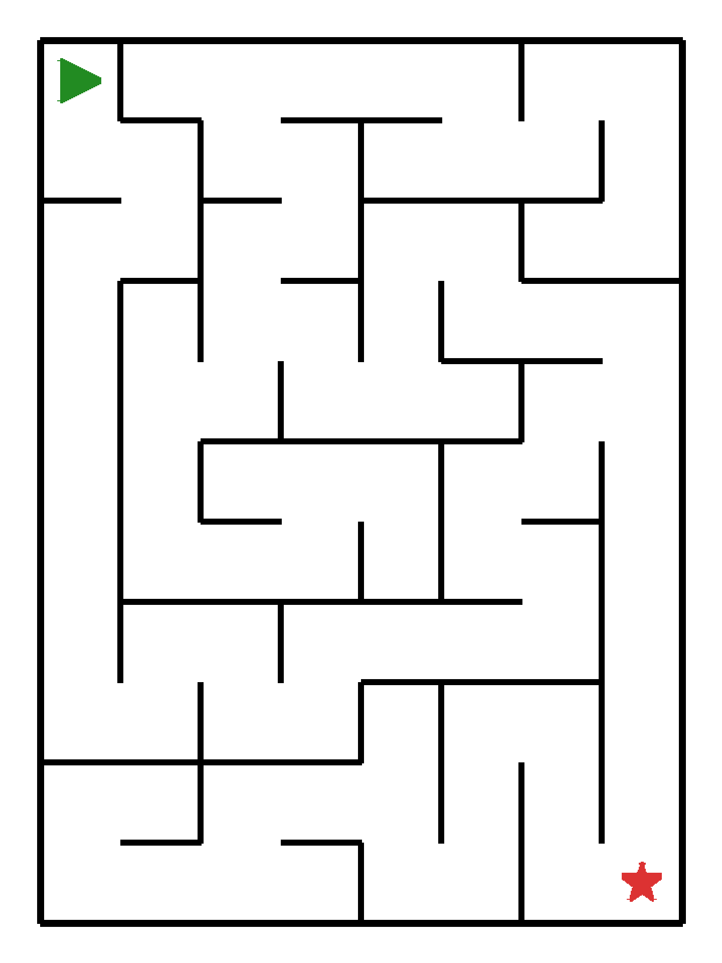 Labyrinth-Rätsel Labyrinth (leicht) für Vorschule aus der Kategorie Labyrinth - kostenlos ausdrucken