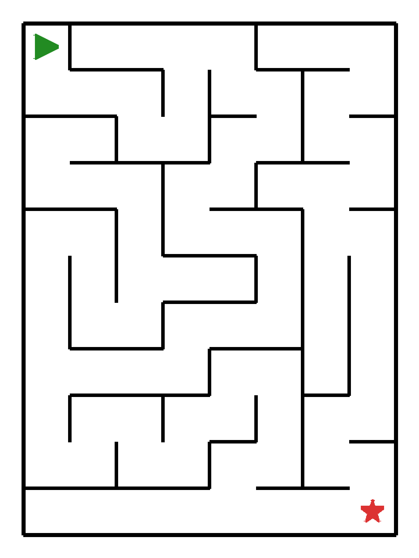 Labyrinth-Rätsel Labyrinth (leicht) für Vorschule aus der Kategorie Labyrinth - kostenlos ausdrucken