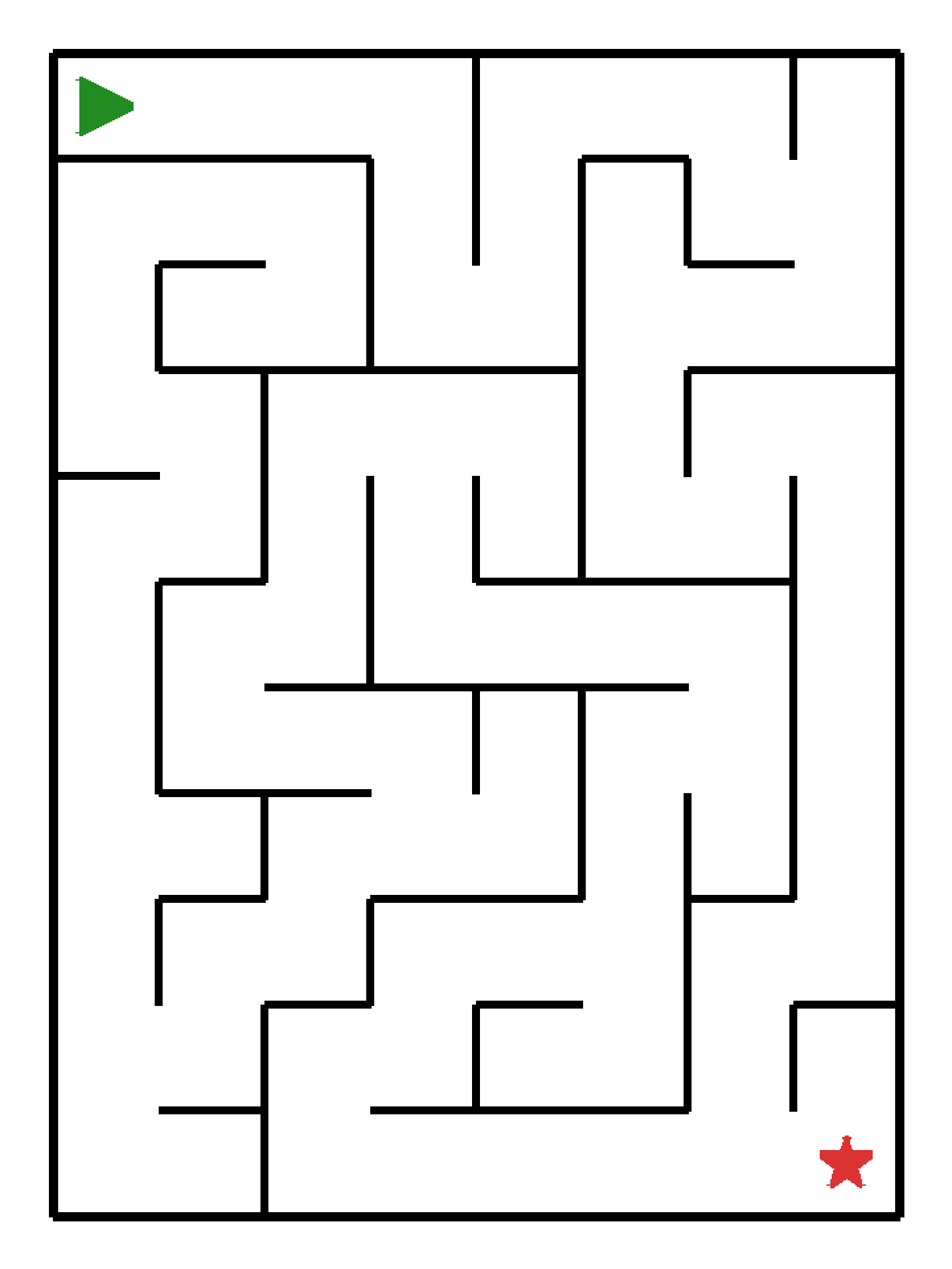 Labyrinth-Rätsel Labyrinth (leicht) für Vorschule aus der Kategorie Labyrinth - kostenlos ausdrucken