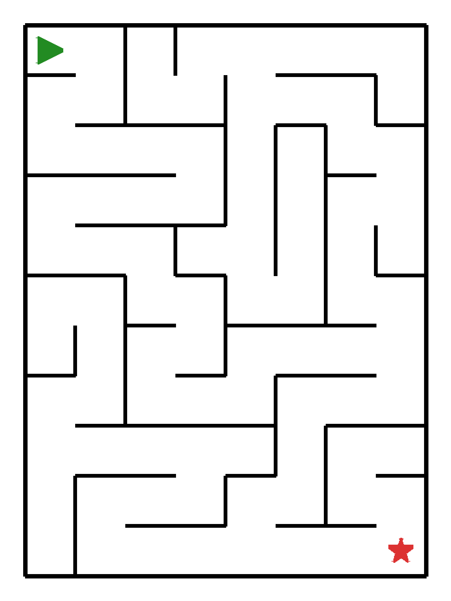 Labyrinth-Rätsel Labyrinth (leicht) für Vorschule aus der Kategorie Labyrinth - kostenlos ausdrucken