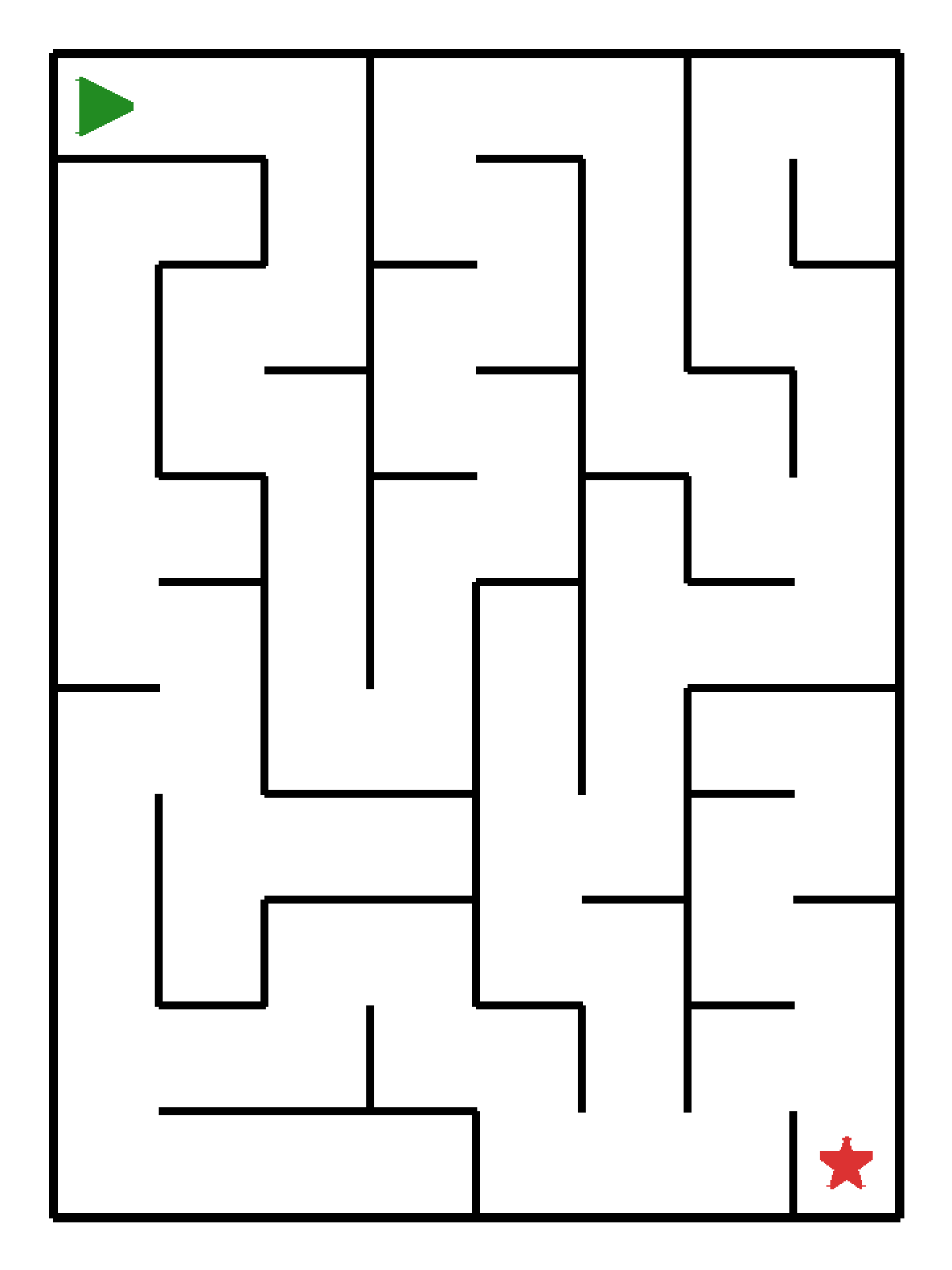 Labyrinth-Rätsel Labyrinth (leicht) für Vorschule aus der Kategorie Labyrinth - kostenlos ausdrucken