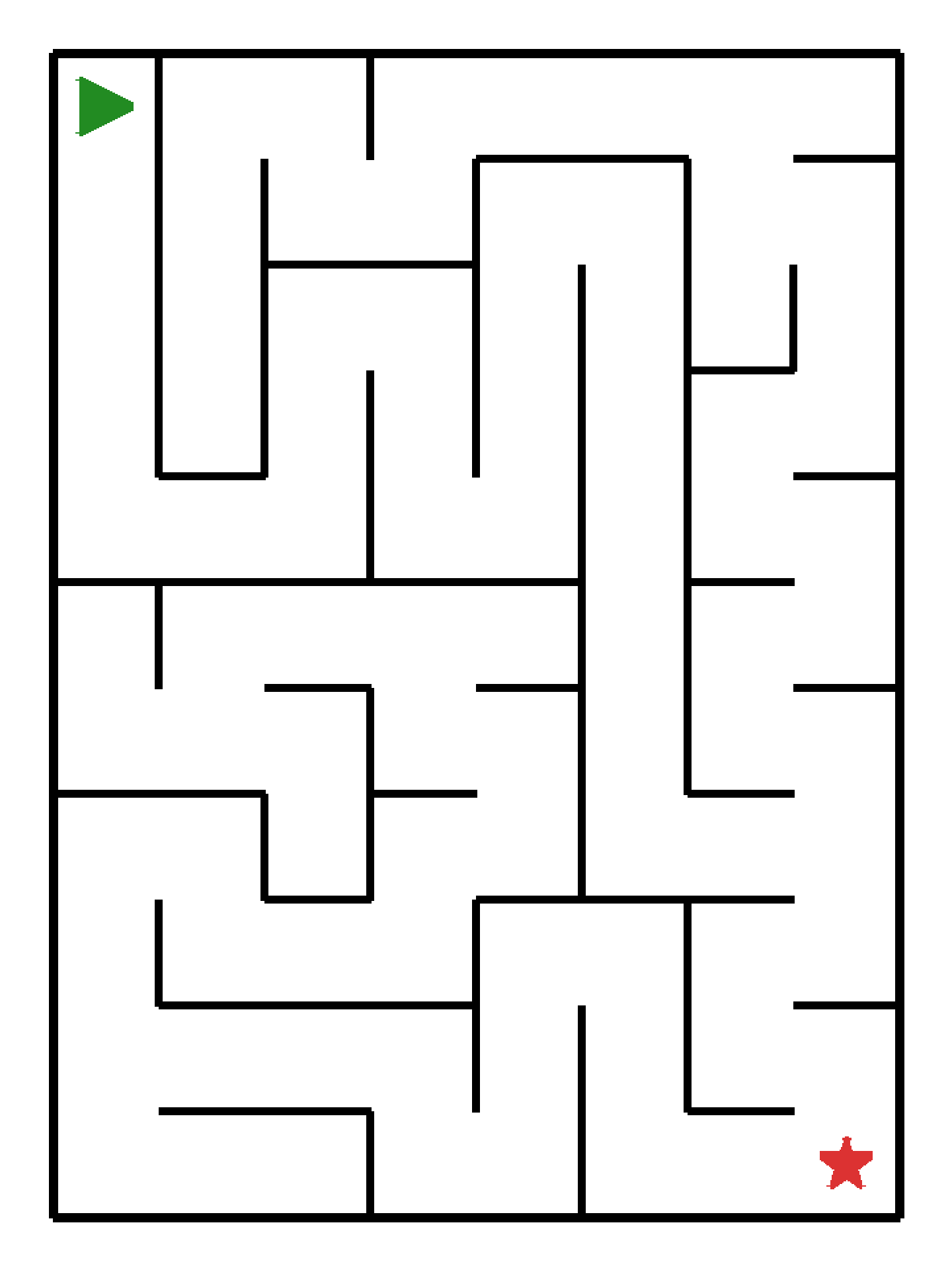 Labyrinth-Rätsel Labyrinth (leicht) für Vorschule aus der Kategorie Labyrinth - kostenlos ausdrucken