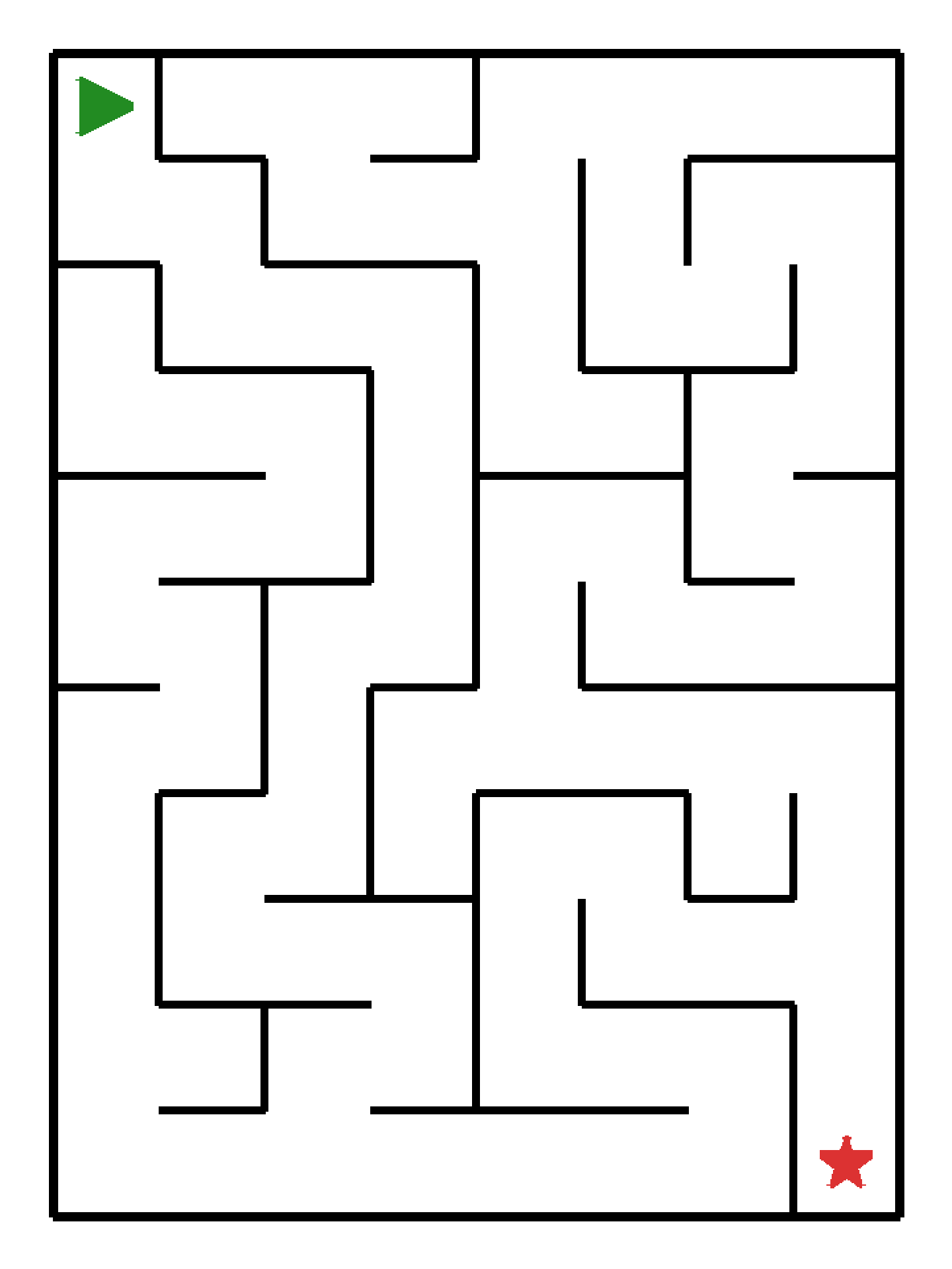 Labyrinth-Rätsel Labyrinth (leicht) für Vorschule aus der Kategorie Labyrinth - kostenlos ausdrucken