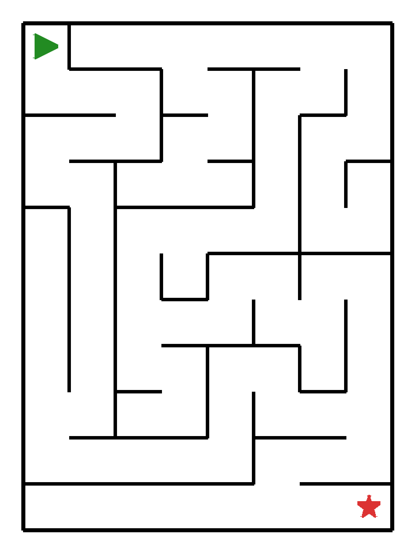 Labyrinth-Rätsel Labyrinth (leicht) für Vorschule aus der Kategorie Labyrinth - kostenlos ausdrucken