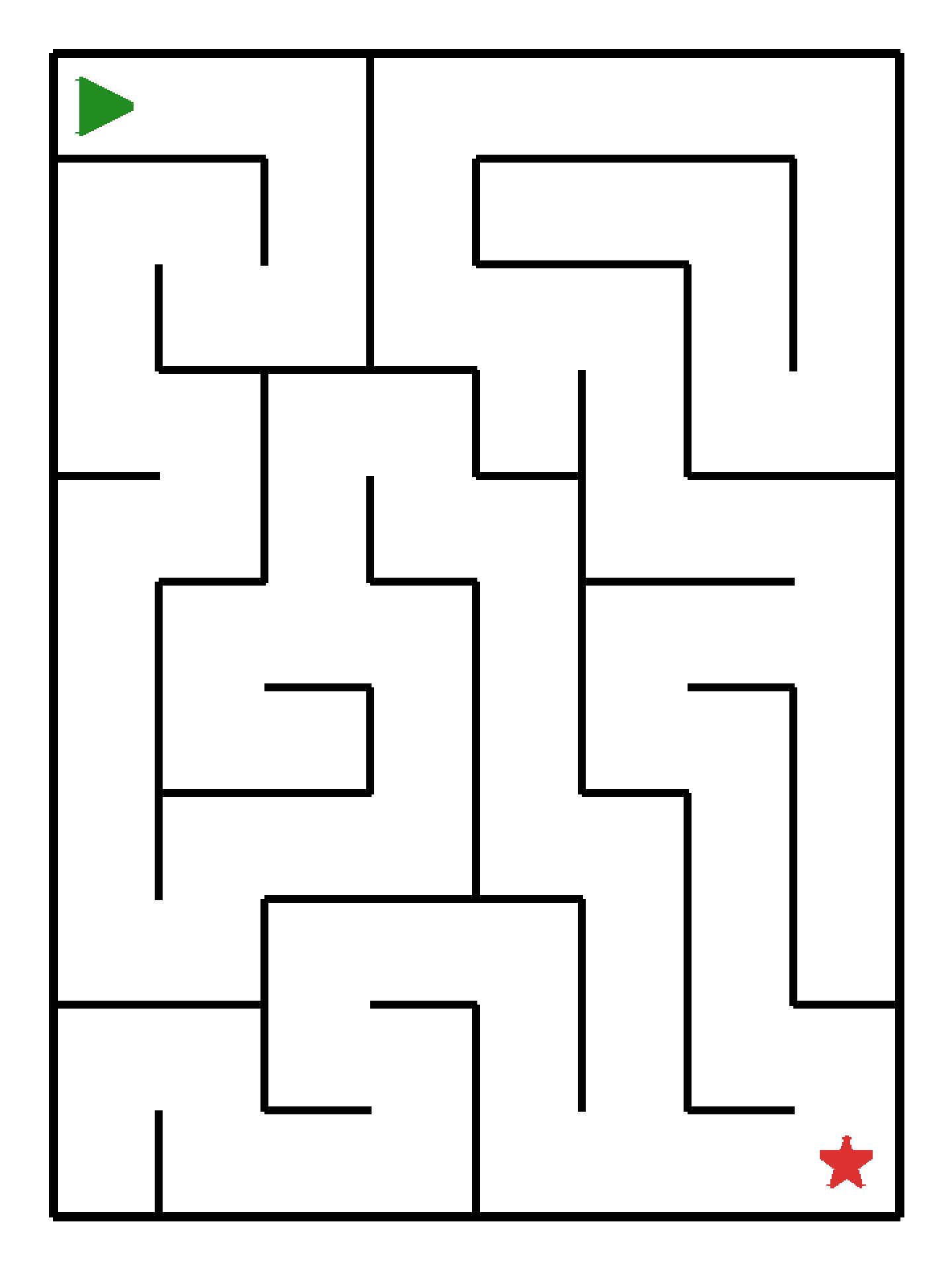 Labyrinth-Rätsel Labyrinth (leicht) für Vorschule aus der Kategorie Labyrinth - kostenlos ausdrucken