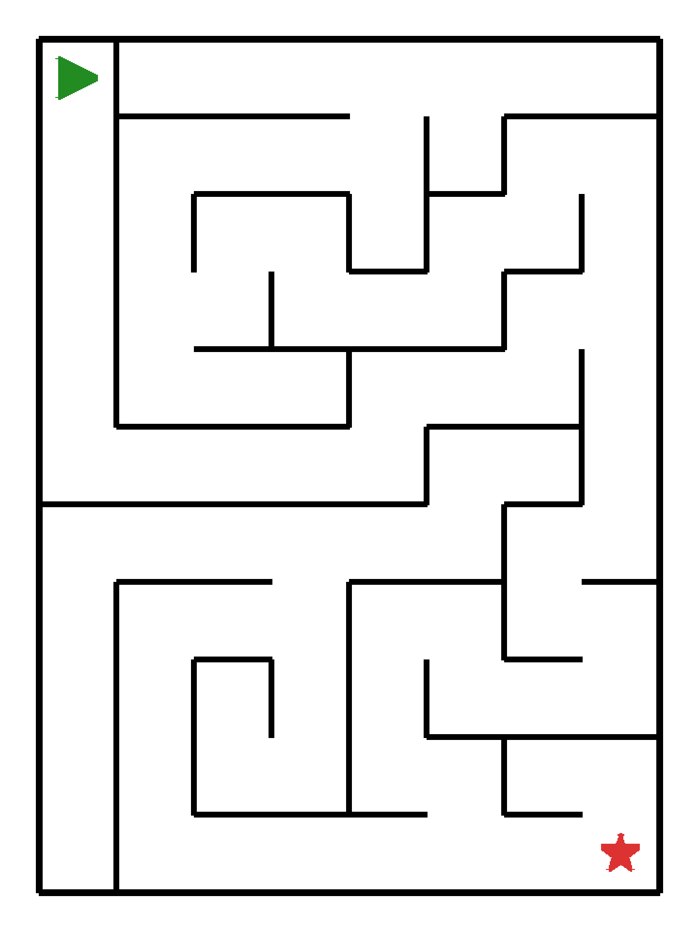 Labyrinth-Rätsel Labyrinth (leicht) für Vorschule aus der Kategorie Labyrinth - kostenlos ausdrucken