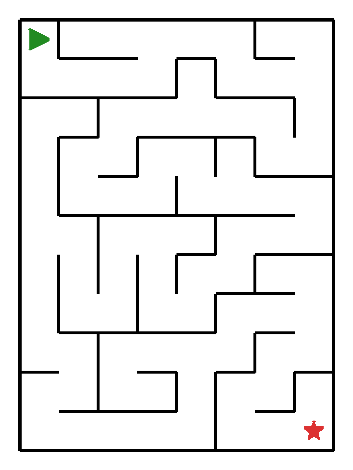 Labyrinth-Rätsel Labyrinth (leicht) für Vorschule aus der Kategorie Labyrinth - kostenlos ausdrucken