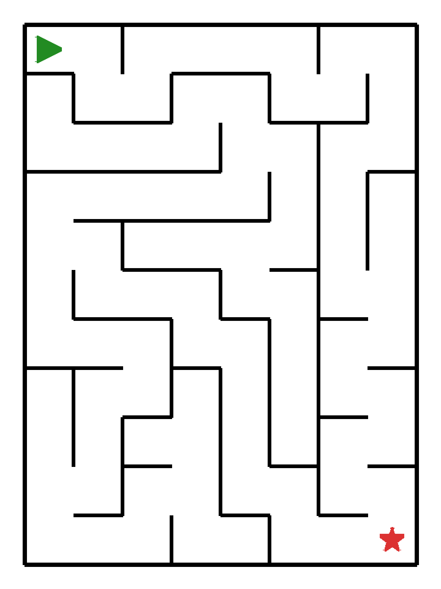 Labyrinth-Rätsel Labyrinth (leicht) für Vorschule aus der Kategorie Labyrinth - kostenlos ausdrucken