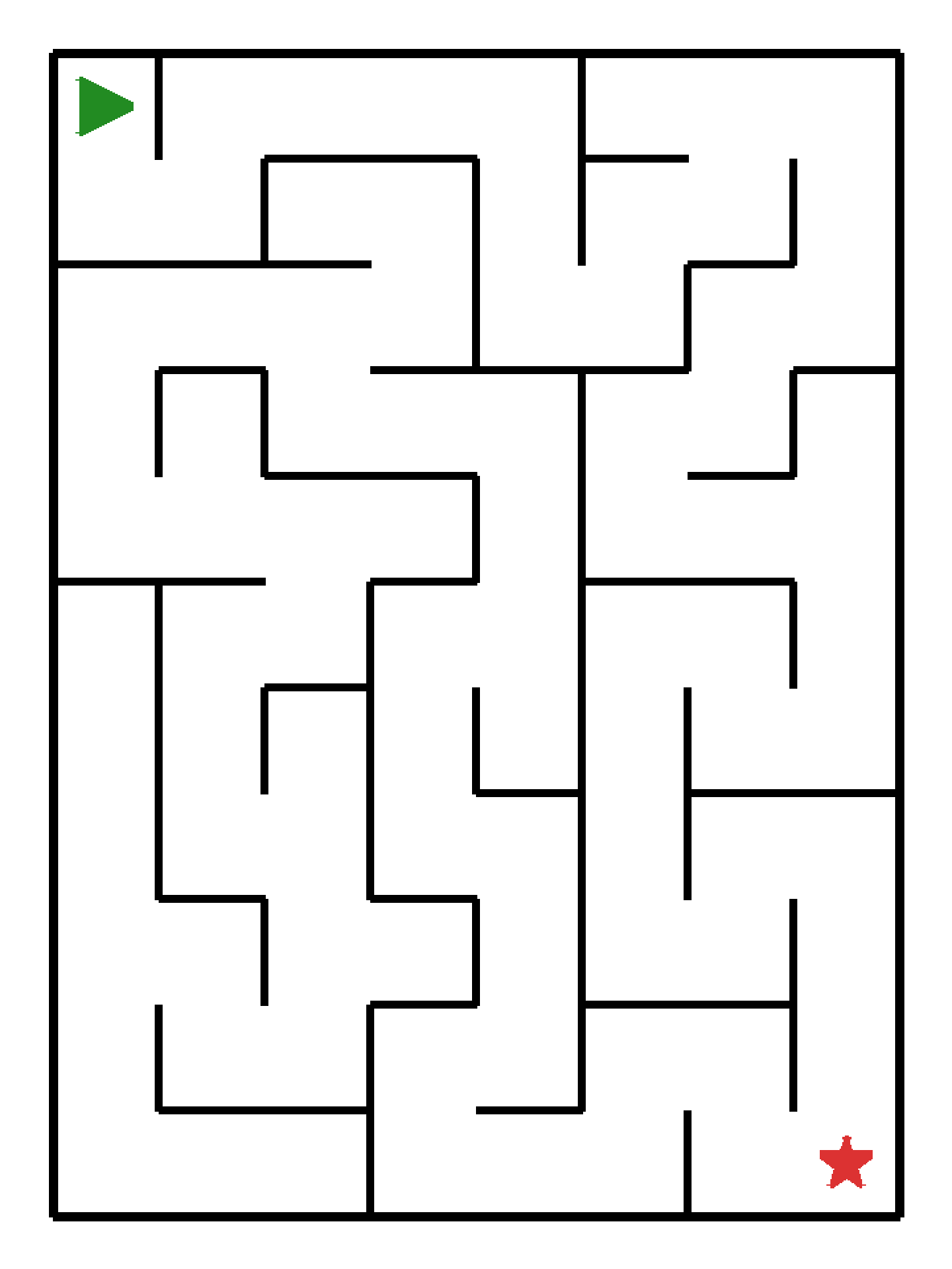 Labyrinth-Rätsel Labyrinth (leicht) für Vorschule aus der Kategorie Labyrinth - kostenlos ausdrucken