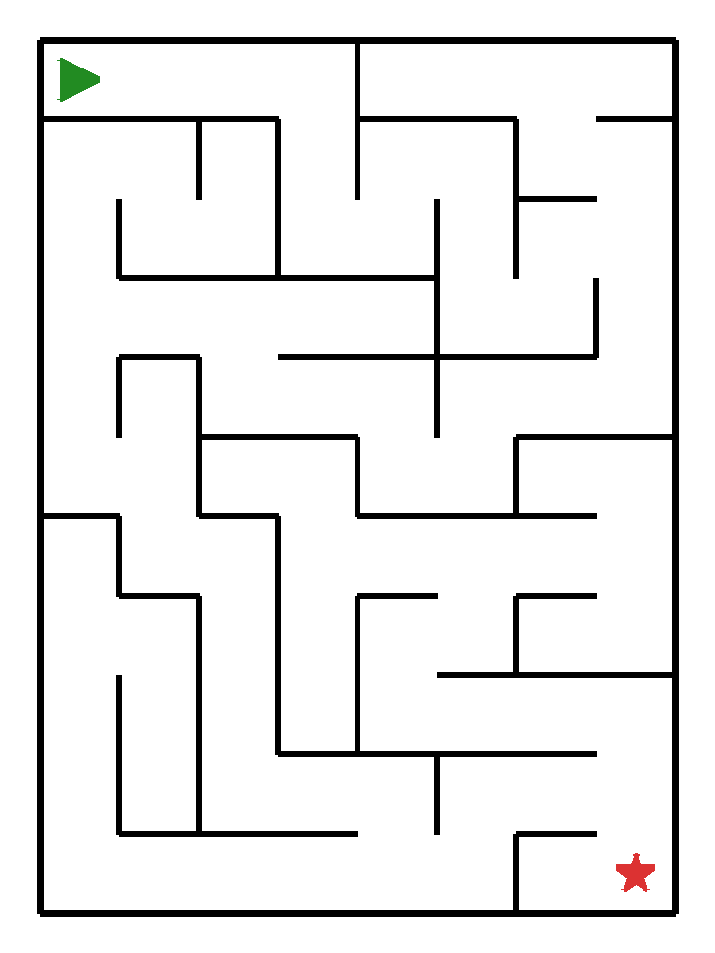 Labyrinth-Rätsel Labyrinth (leicht) für Vorschule aus der Kategorie Labyrinth - kostenlos ausdrucken