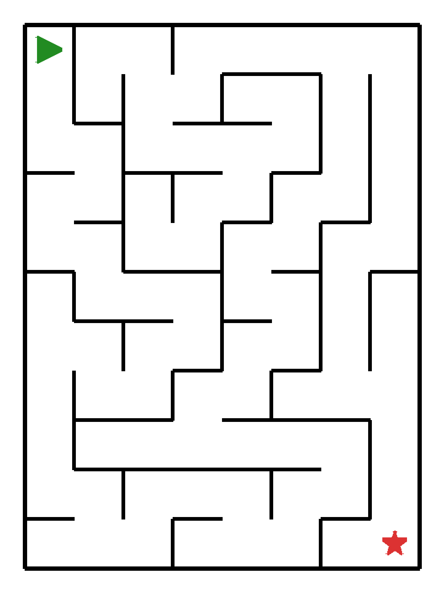 Labyrinth-Rätsel Labyrinth (leicht) für Vorschule aus der Kategorie Labyrinth - kostenlos ausdrucken
