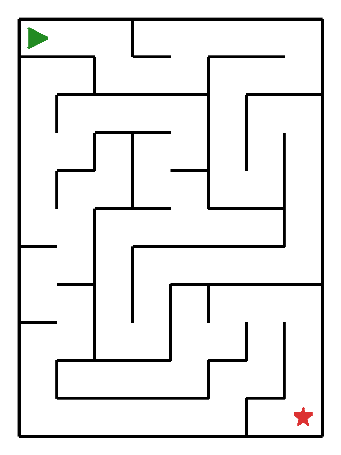 Labyrinth-Rätsel Labyrinth (leicht) für Vorschule aus der Kategorie Labyrinth - kostenlos ausdrucken