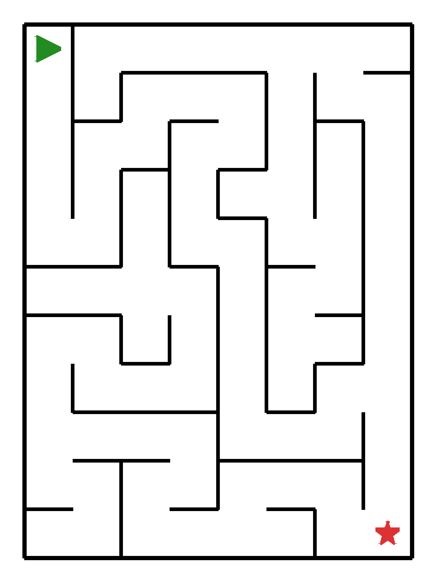 Labyrinth-Rätsel Labyrinth (leicht) für Vorschule aus der Kategorie Labyrinth - kostenlos ausdrucken