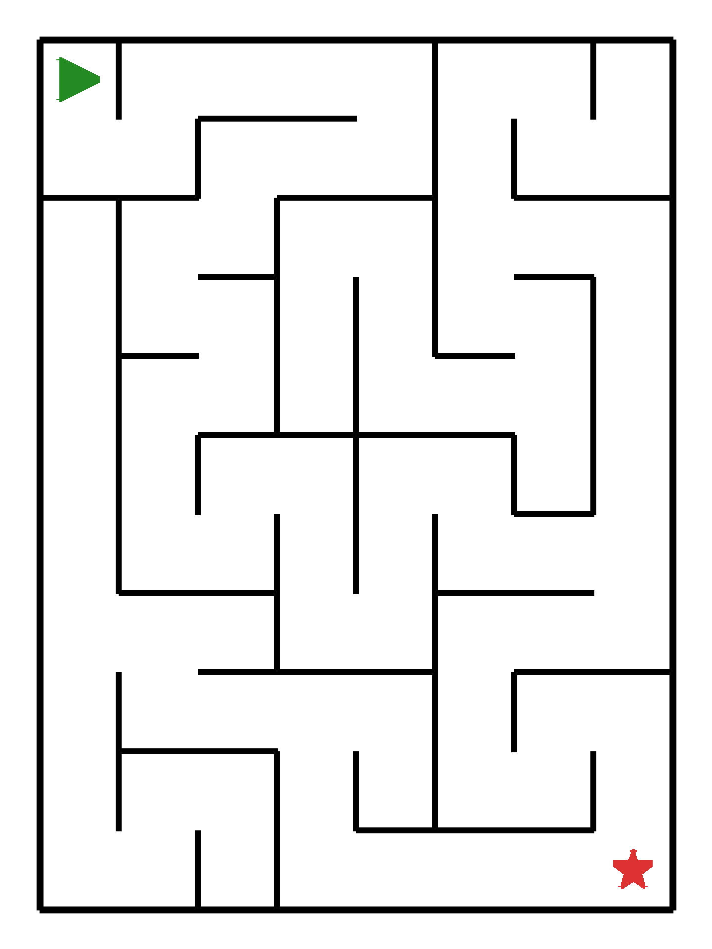 Labyrinth-Rätsel Labyrinth (leicht) für Vorschule aus der Kategorie Labyrinth - kostenlos ausdrucken