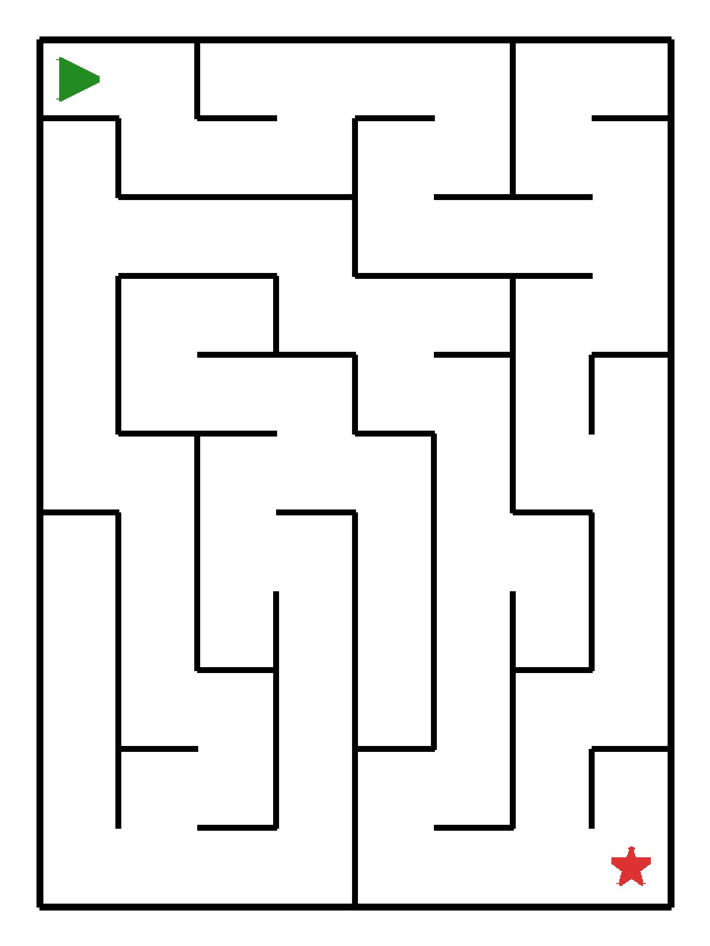 Labyrinth-Rätsel Labyrinth (leicht) für Vorschule aus der Kategorie Labyrinth - kostenlos ausdrucken