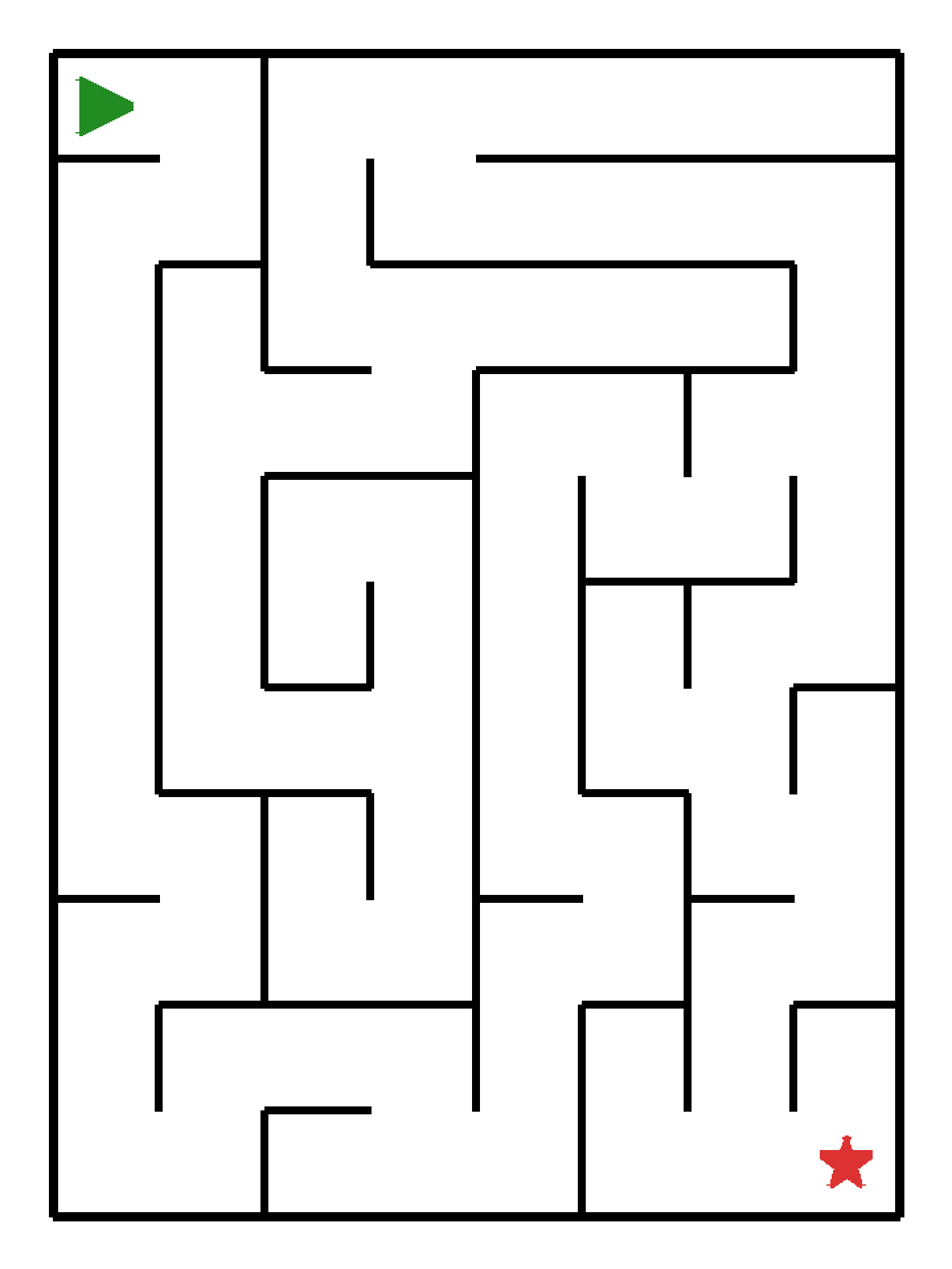 Labyrinth-Rätsel Labyrinth (leicht) für Vorschule aus der Kategorie Labyrinth - kostenlos ausdrucken