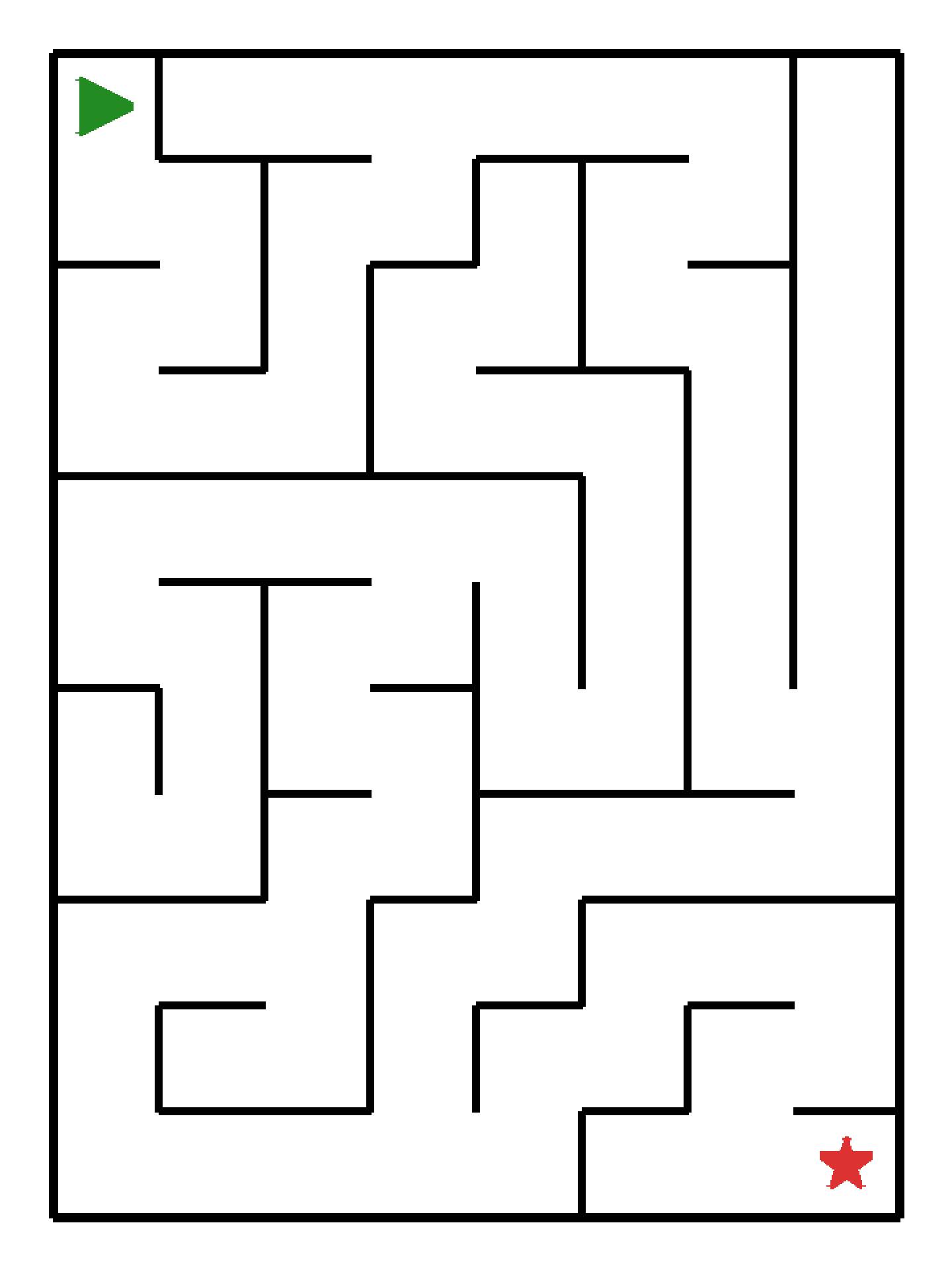 Labyrinth-Rätsel Labyrinth (leicht) für Vorschule aus der Kategorie Labyrinth - kostenlos ausdrucken