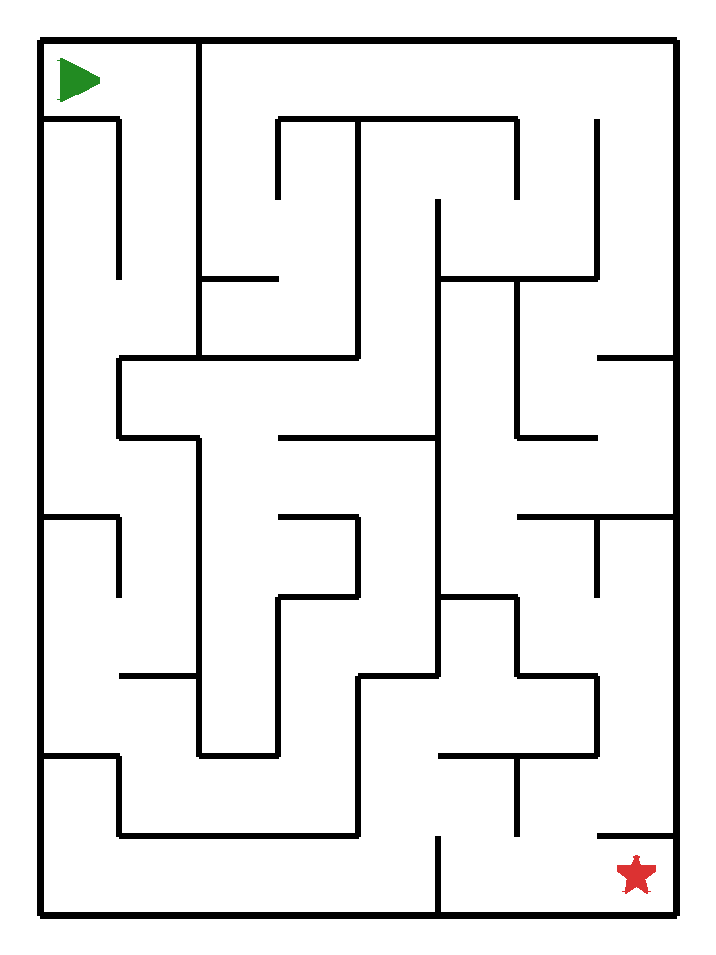 Labyrinth-Rätsel Labyrinth (leicht) für Vorschule aus der Kategorie Labyrinth - kostenlos ausdrucken