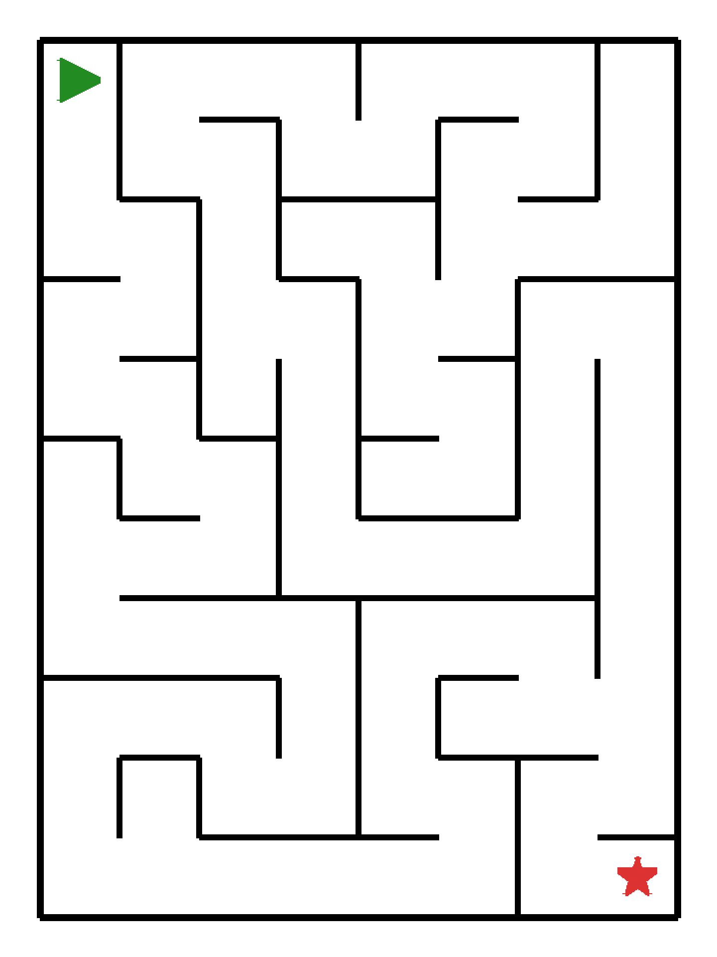 Labyrinth-Rätsel Labyrinth (leicht) für Vorschule aus der Kategorie Labyrinth - kostenlos ausdrucken