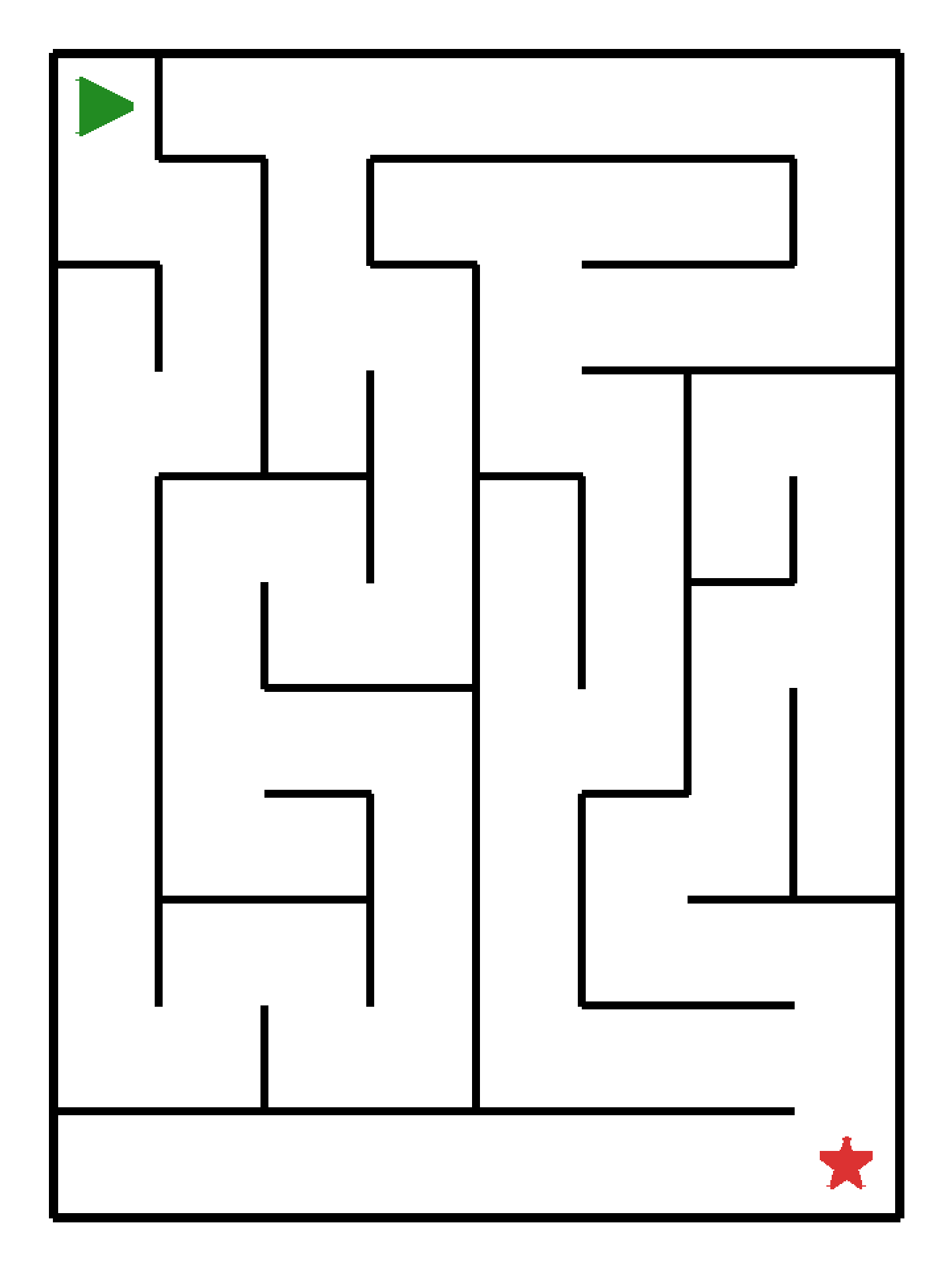 Labyrinth-Rätsel Labyrinth (leicht) für Vorschule aus der Kategorie Labyrinth - kostenlos ausdrucken